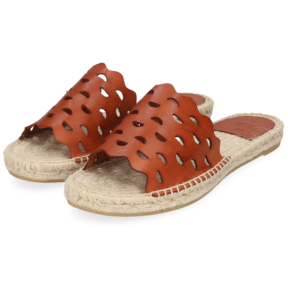 Henry Stevens Damen Espadrille Taylor Plain Cognac