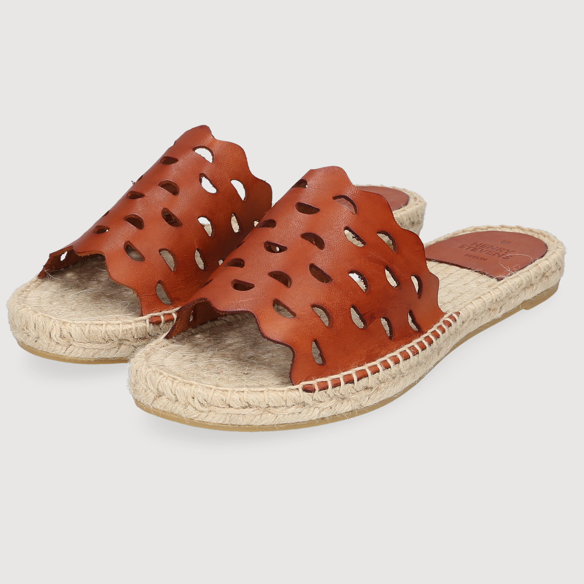 Henry Stevens Damen Espadrille Taylor Plain Cognac