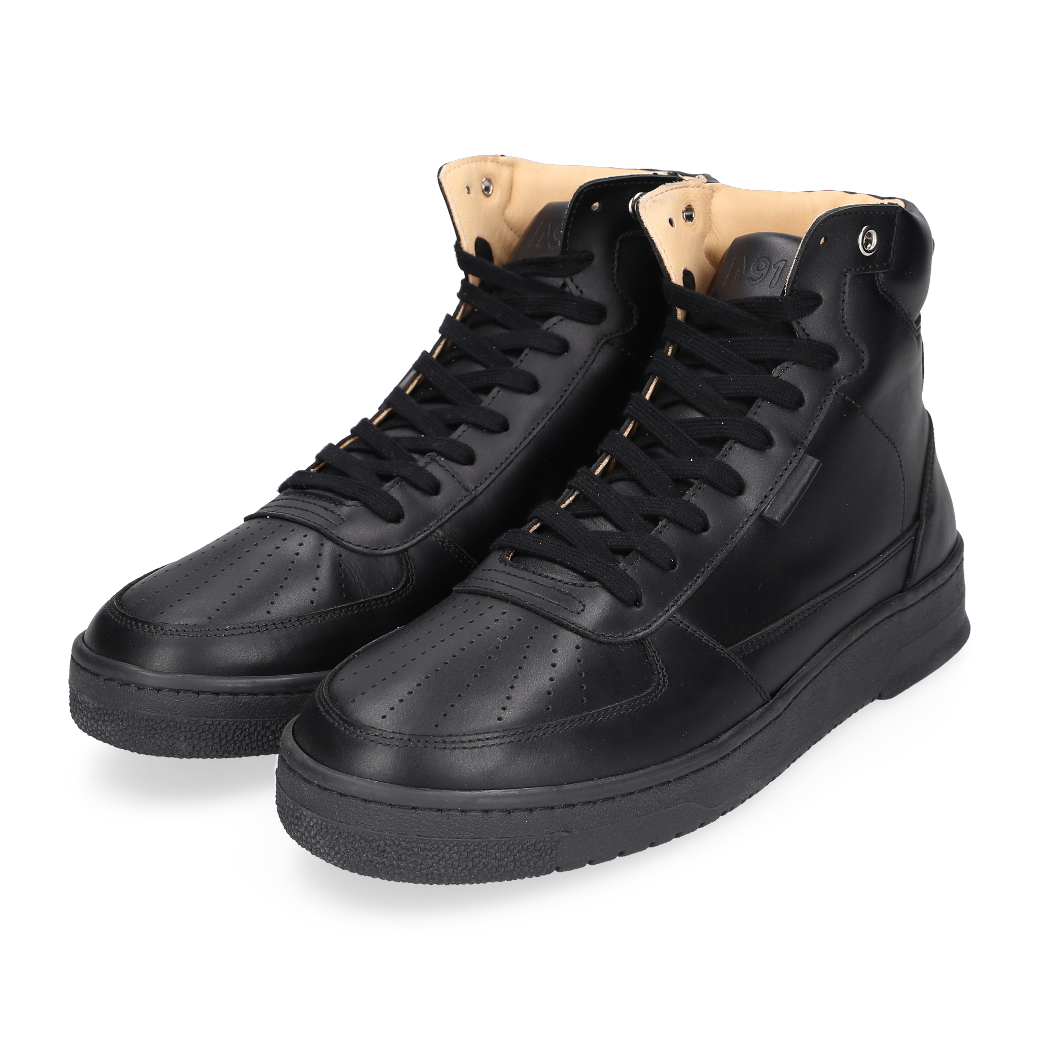 N91 Herren Sneaker Bball Plain Schwarz