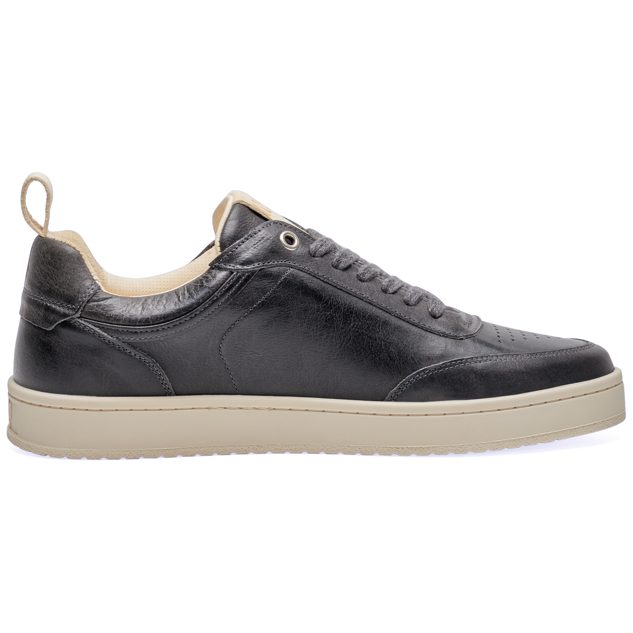 N91 Herren Sneaker Court Plain Grau