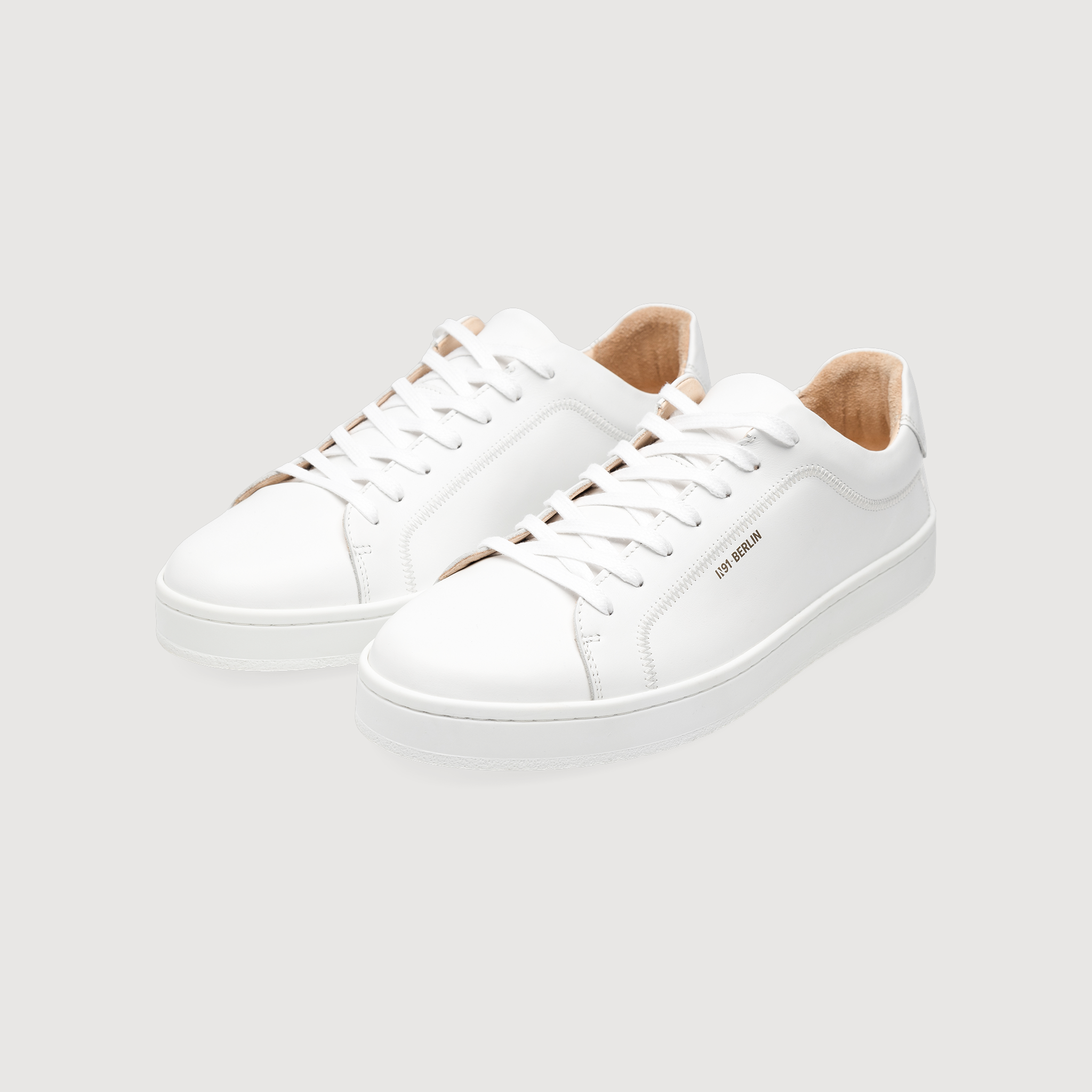 N91 Herren Sneaker Original Draft Plain Weiß