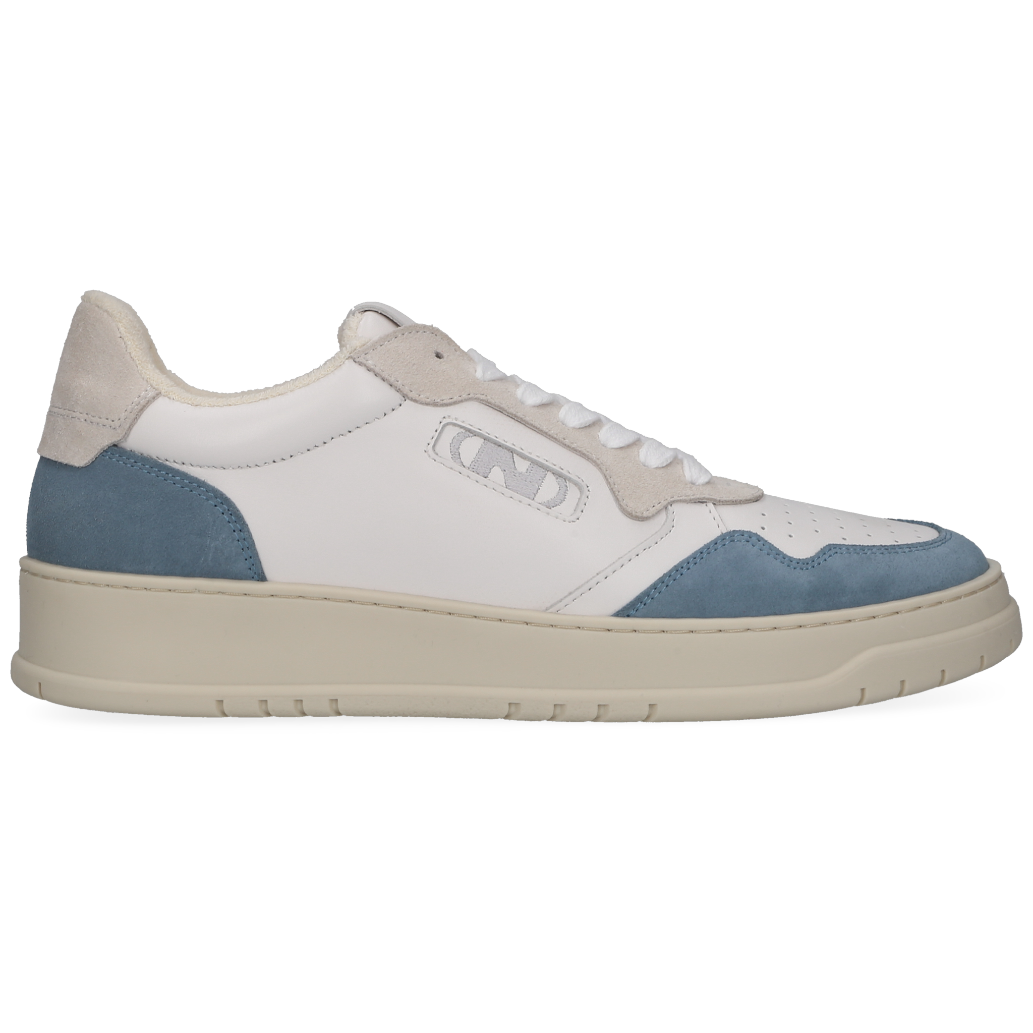 N91 Herren Sneaker Vintage One Plain White/Seegreen