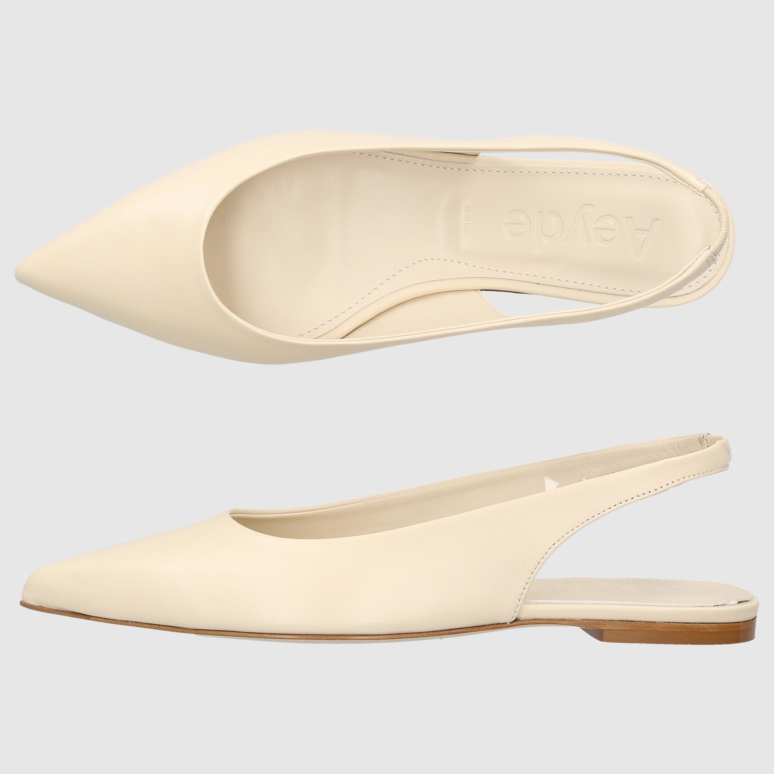 Aeyde Damen Ballerinas RAE100 Weiß
