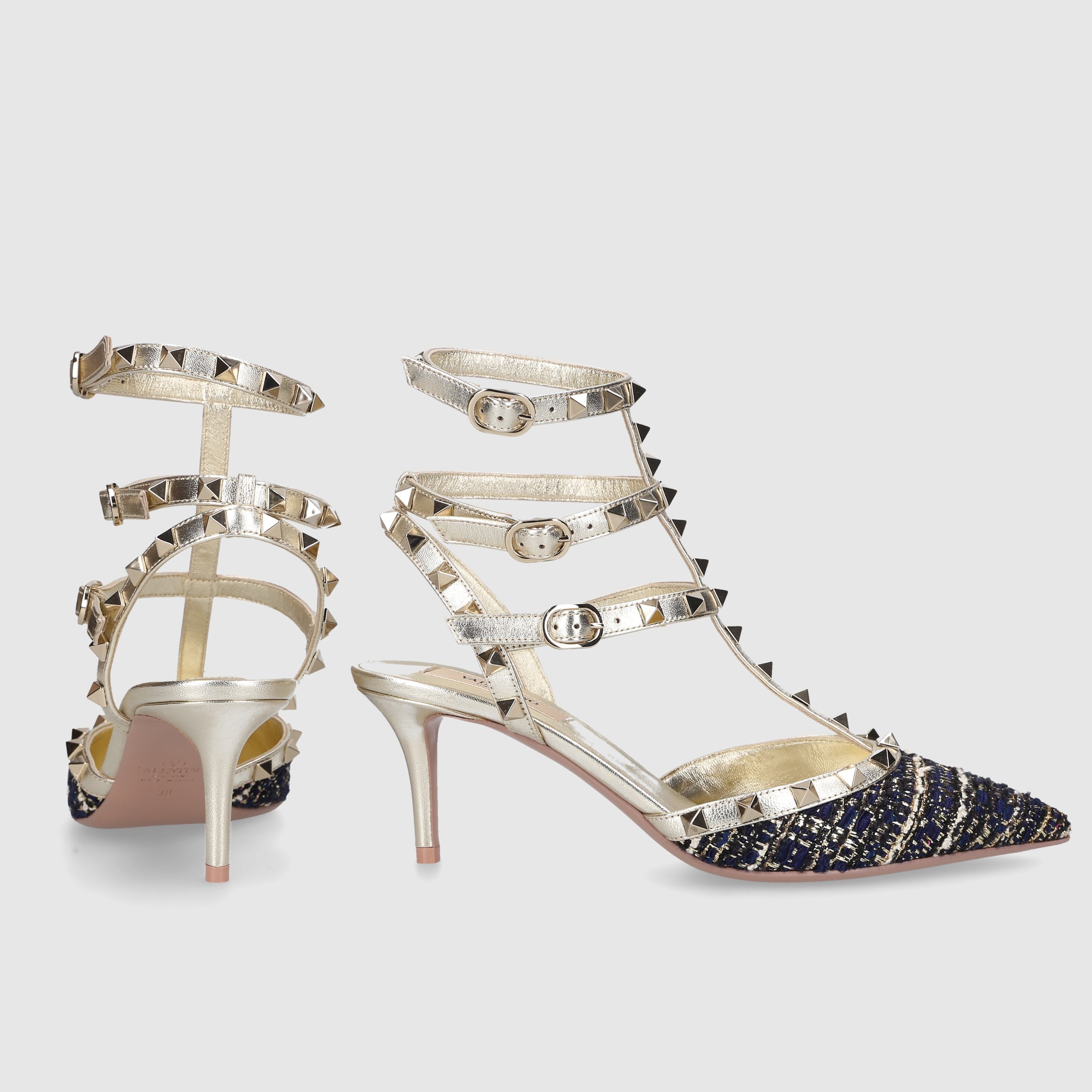 Valentino Garavani Damen Pumps 3W2S0375BPP BLAU-GOLD