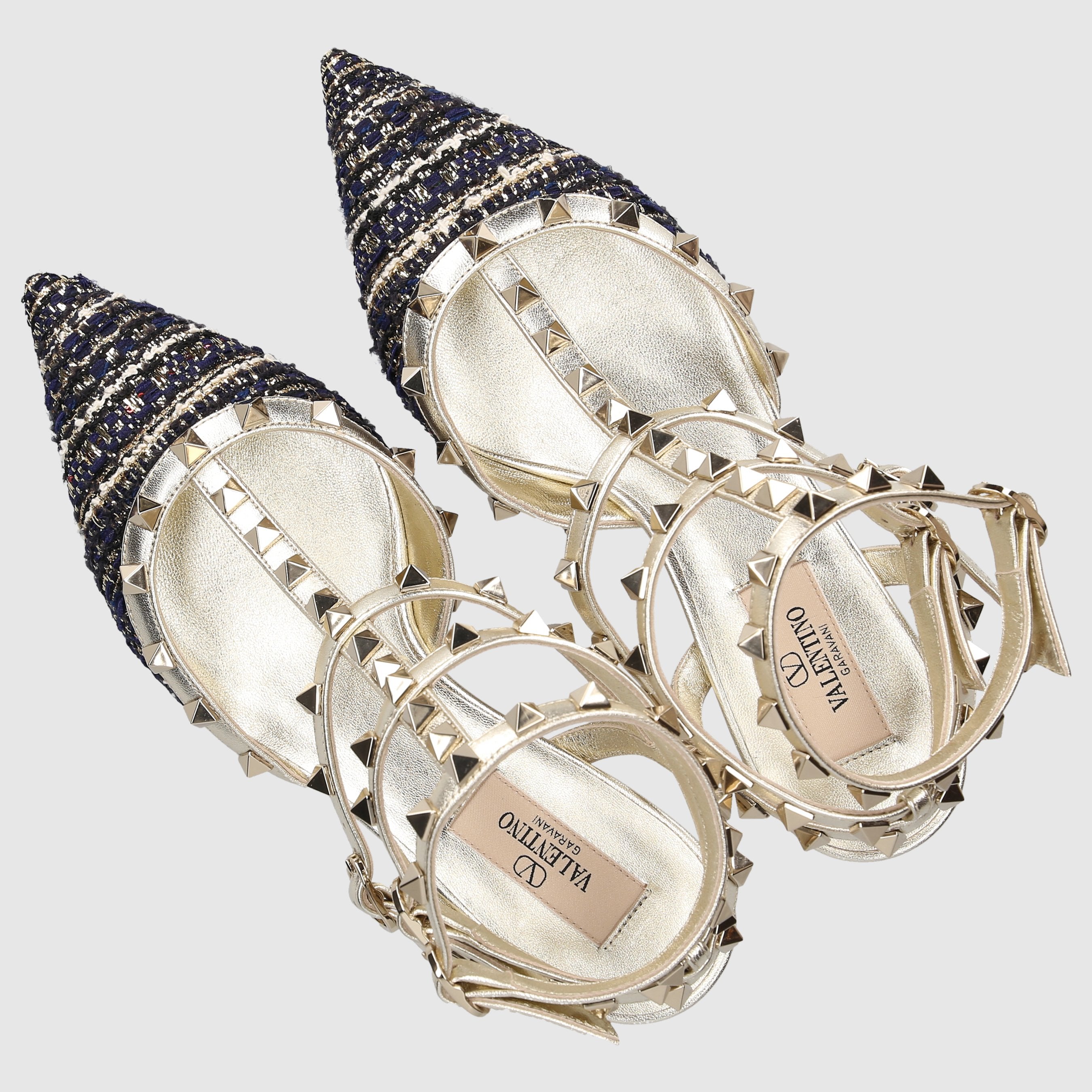 Valentino Garavani Damen Pumps 3W2S0375BPP BLAU-GOLD