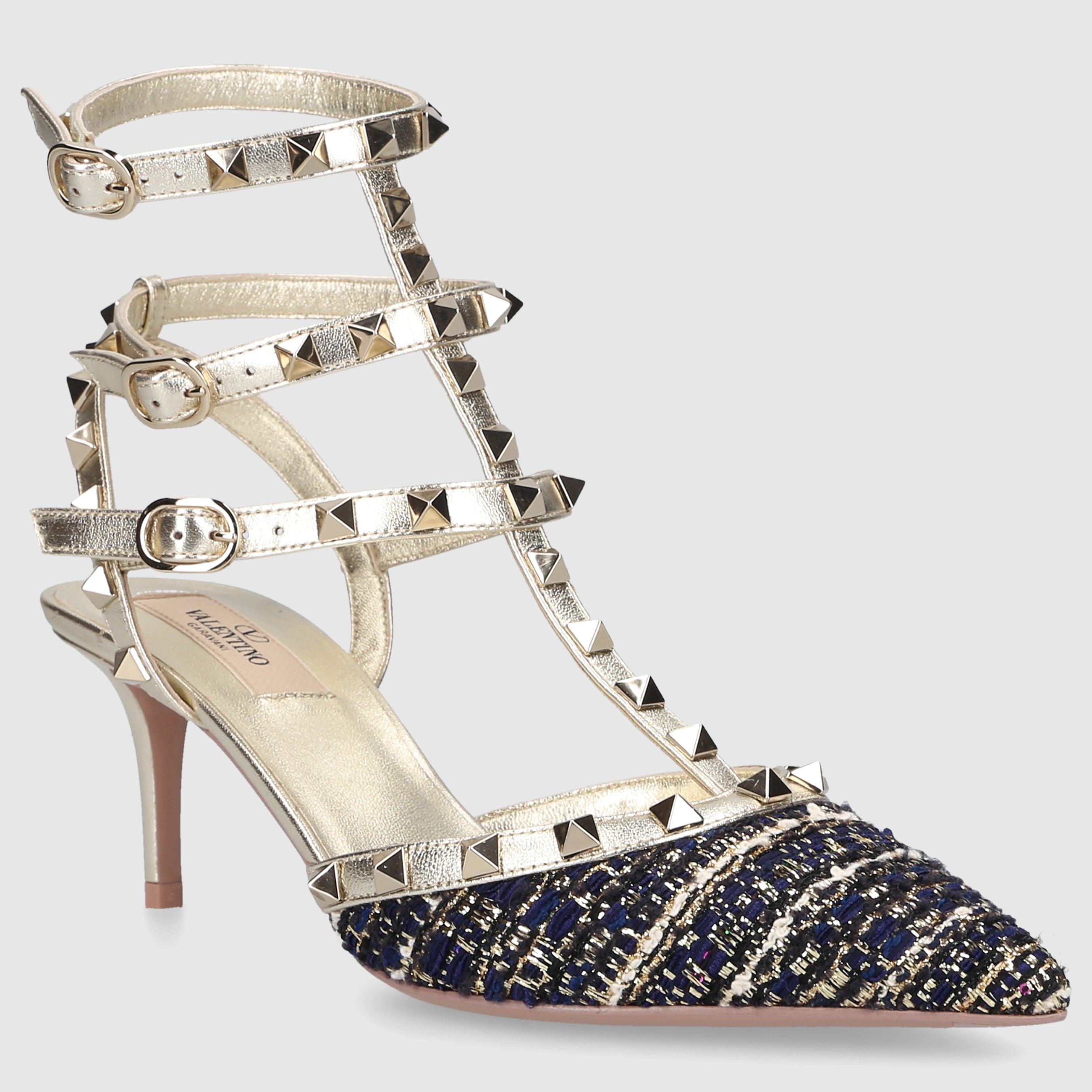 Valentino Garavani Damen Pumps 3W2S0375BPP BLAU-GOLD