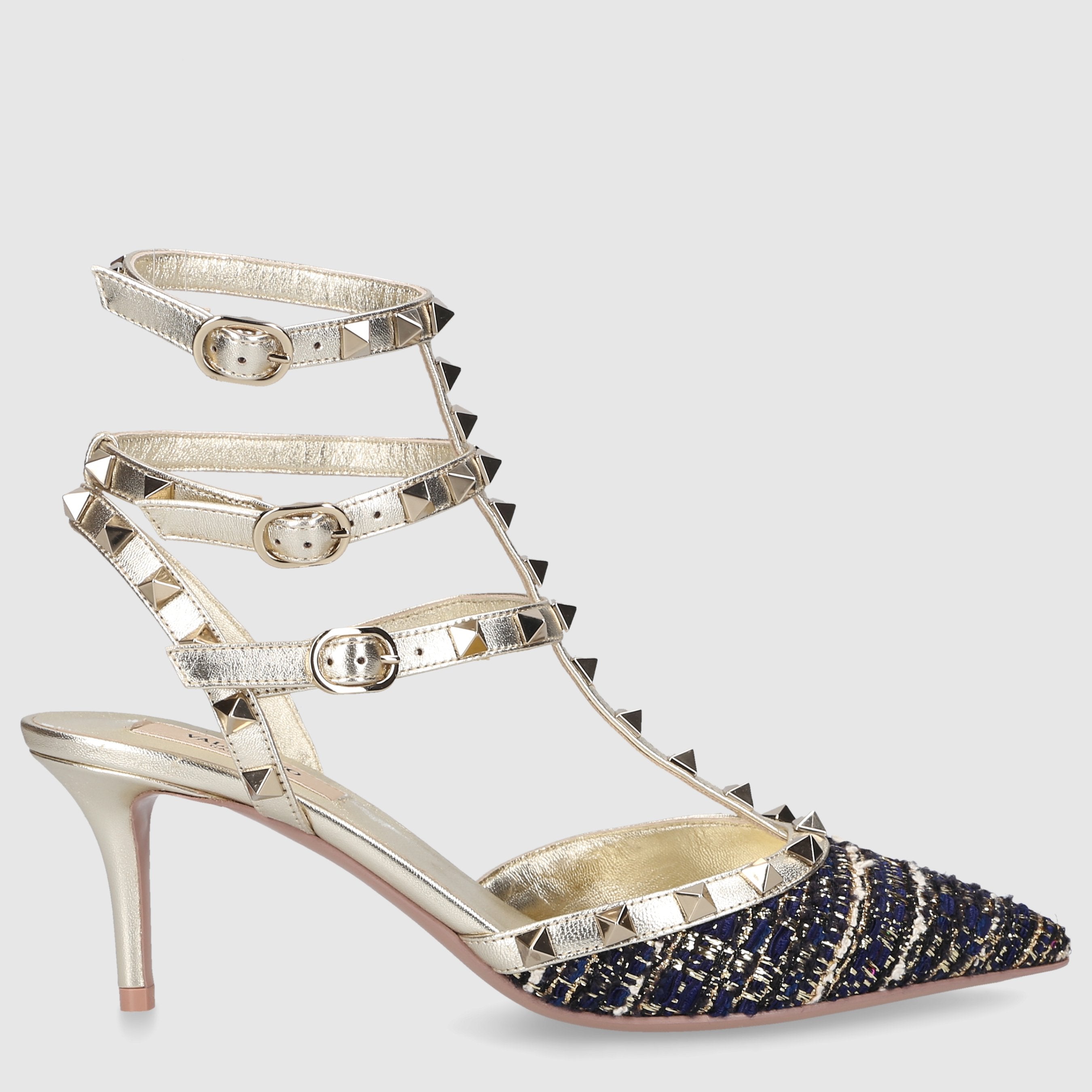 Valentino Garavani Damen Pumps 3W2S0375BPP BLAU-GOLD