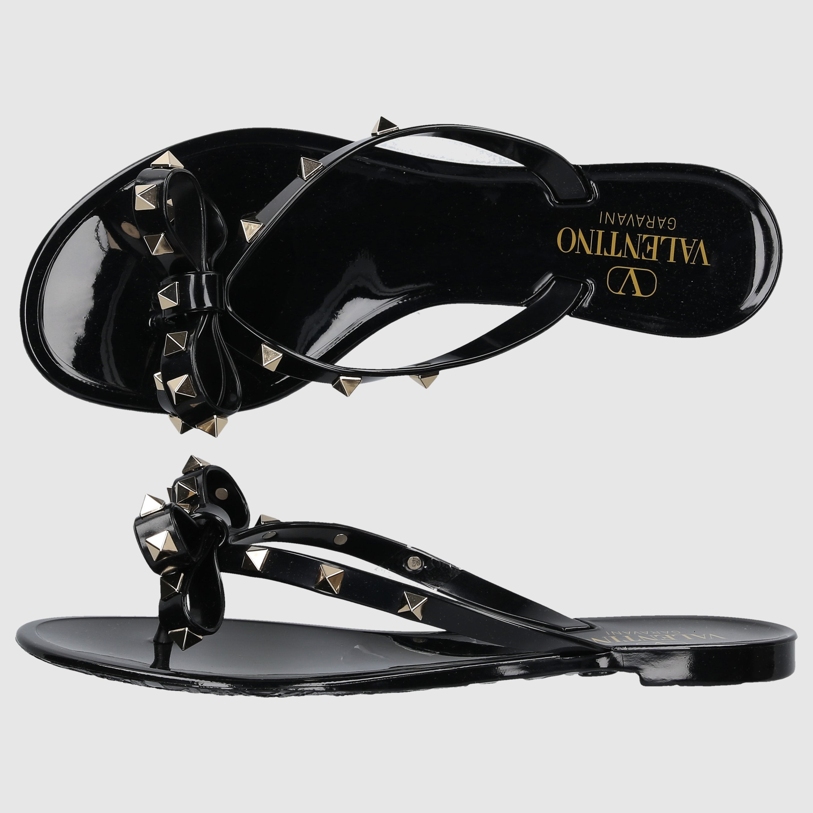 Valentino Garavani Damen Zehentrenner FLIPFLOPS ROCKSTUD PVC