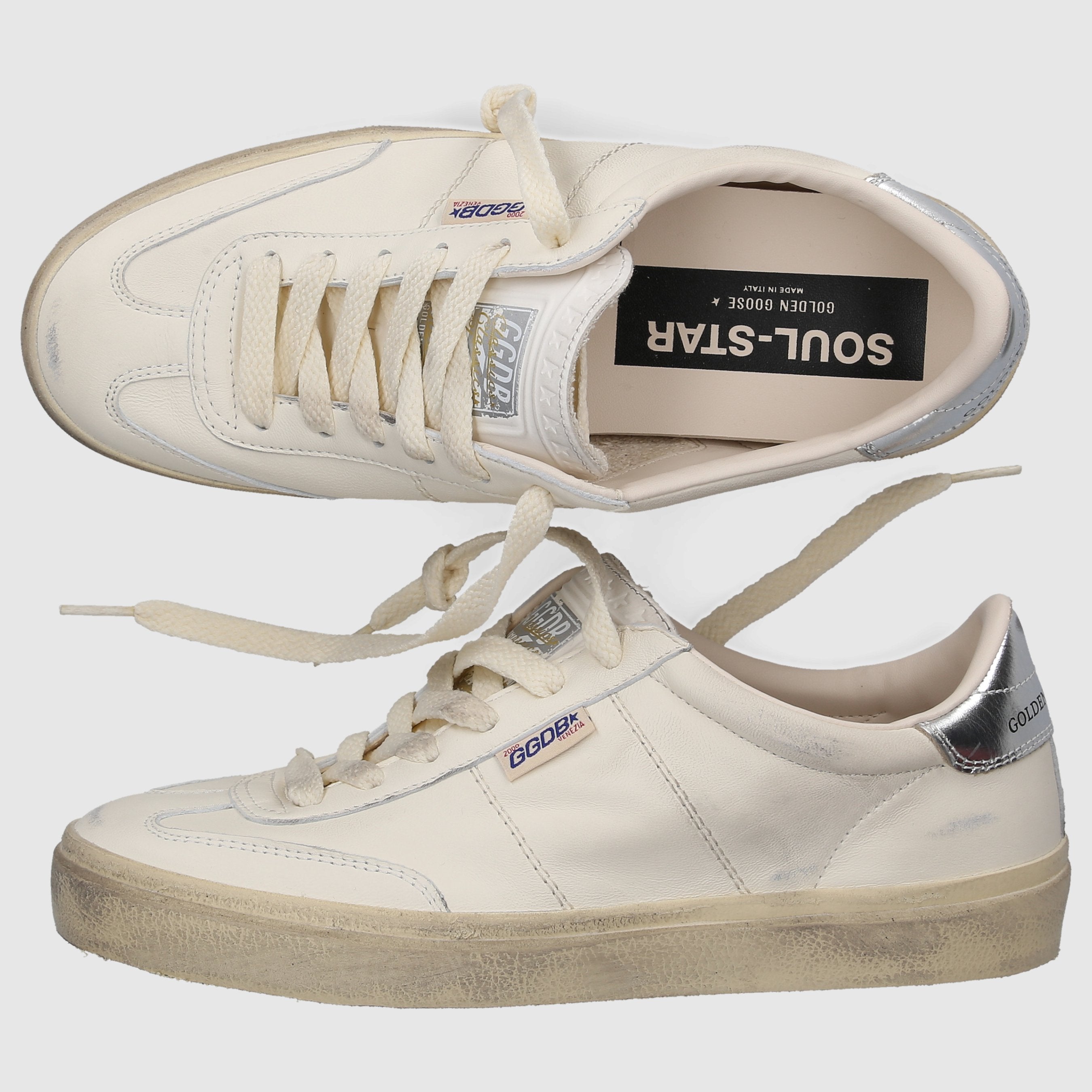 Golden Goose Damen Sneaker GWF00464 ECRU-SILBER