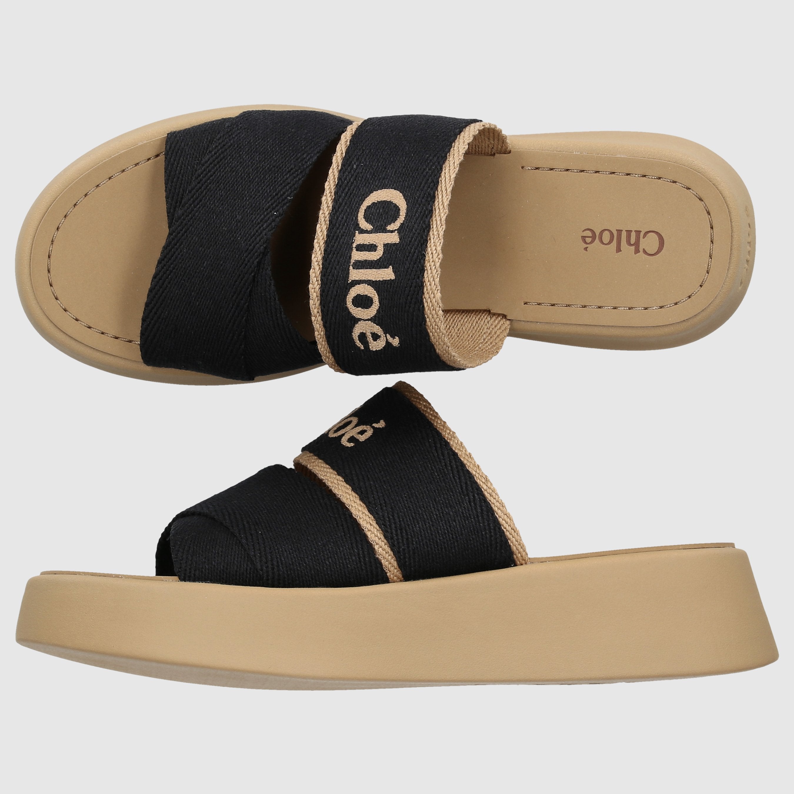 Chloé W MULES/CLOKS FLAT CHC24S00QHL94Q Black