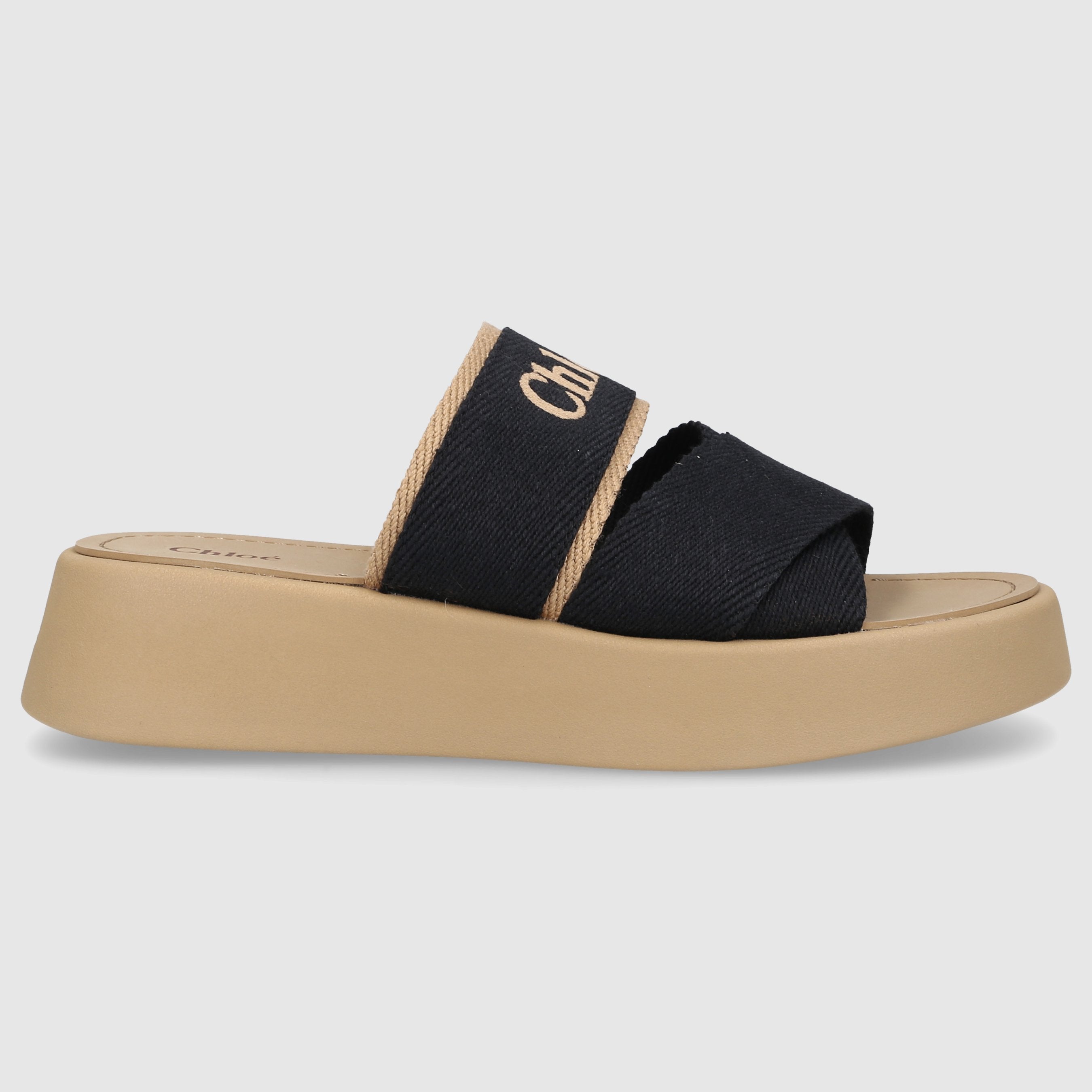 Chloé W MULES/CLOKS FLAT CHC24S00QHL94Q Black