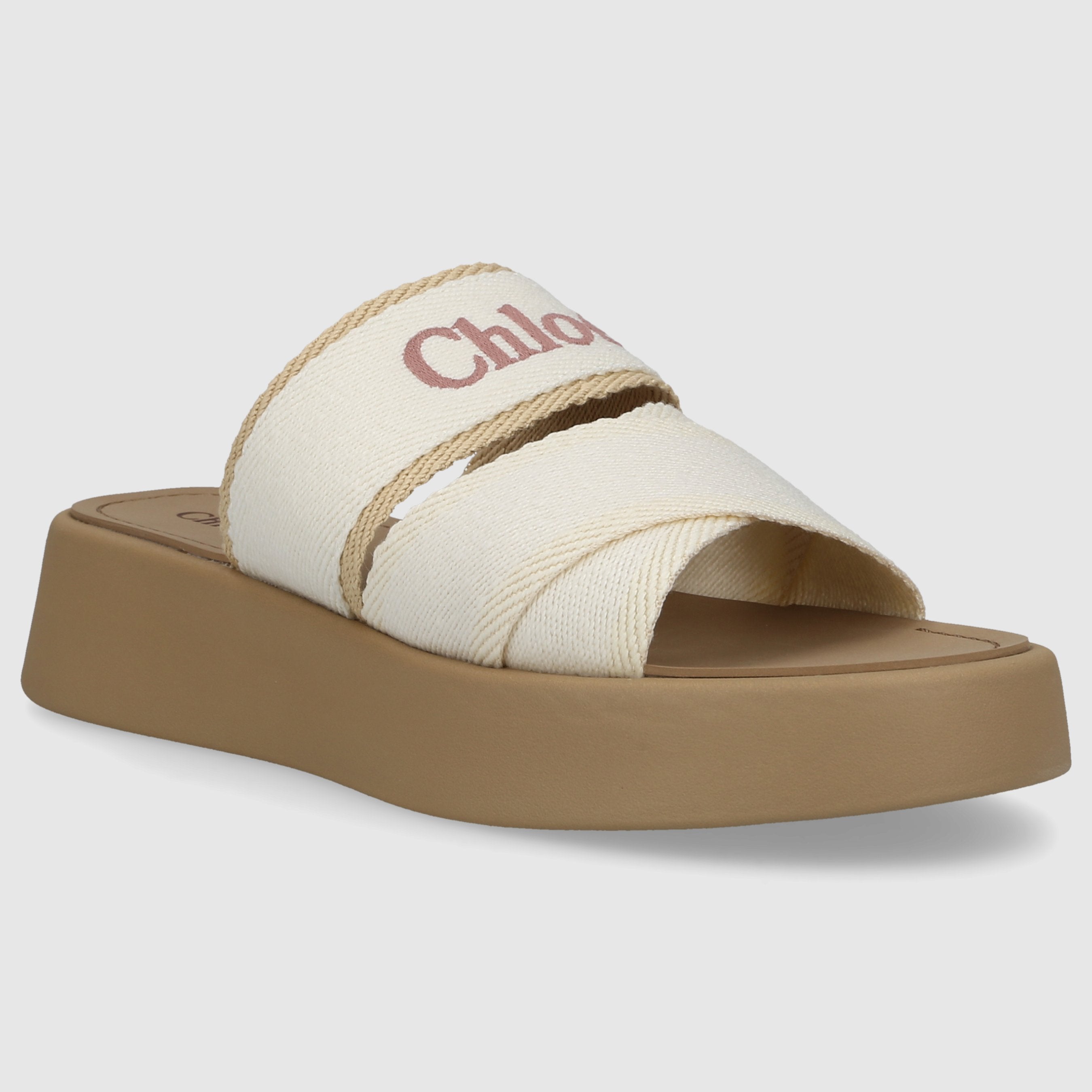 Chloé W MULES/CLOKS FLAT CHC24S00QHL95A White