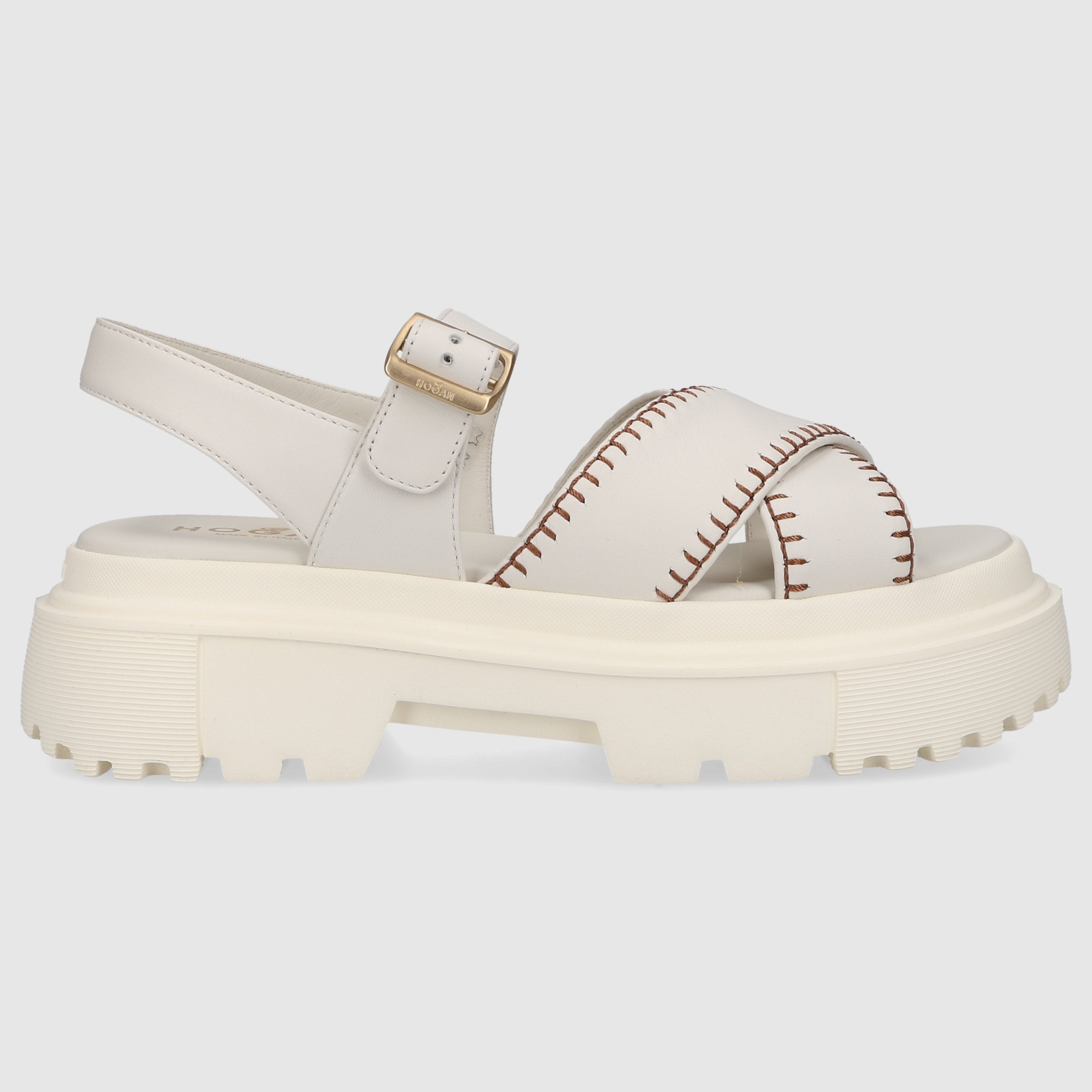 Hogan W SANDALS FLAT HXW6440FJ30LE9B013 White