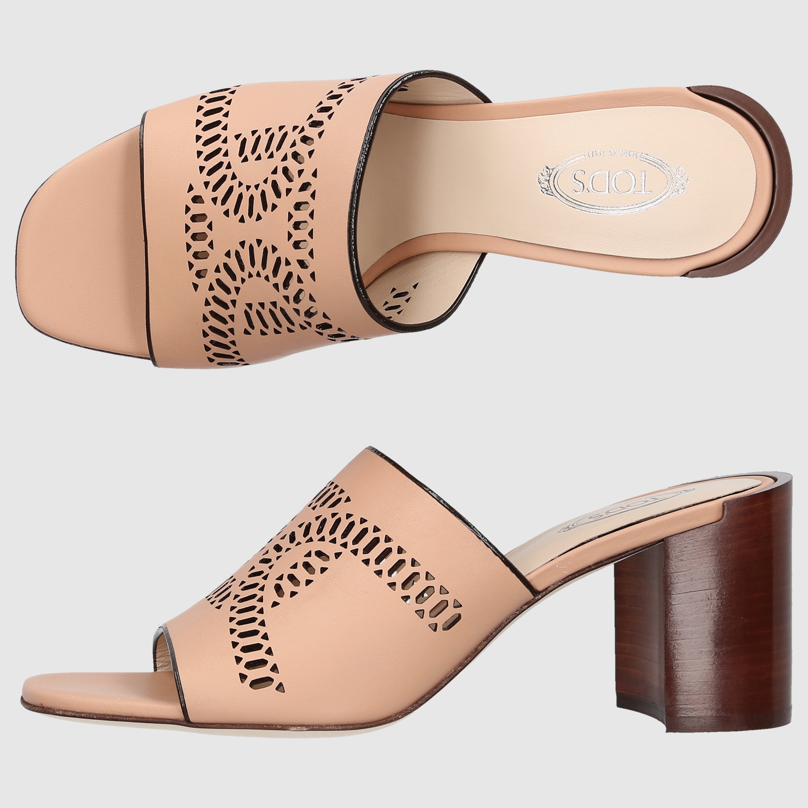 Tod's Women's Brown Heeled Mules/Clogs XXW02L0HZ80MIDM033