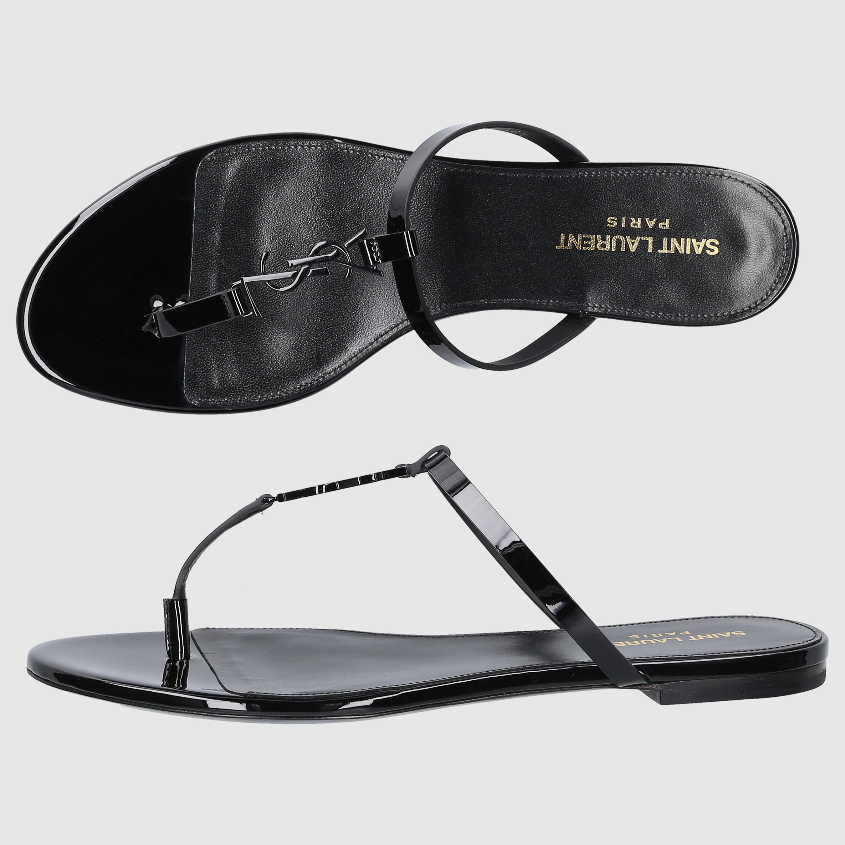 Saint Laurent W SANDALS FLAT 776081 Black