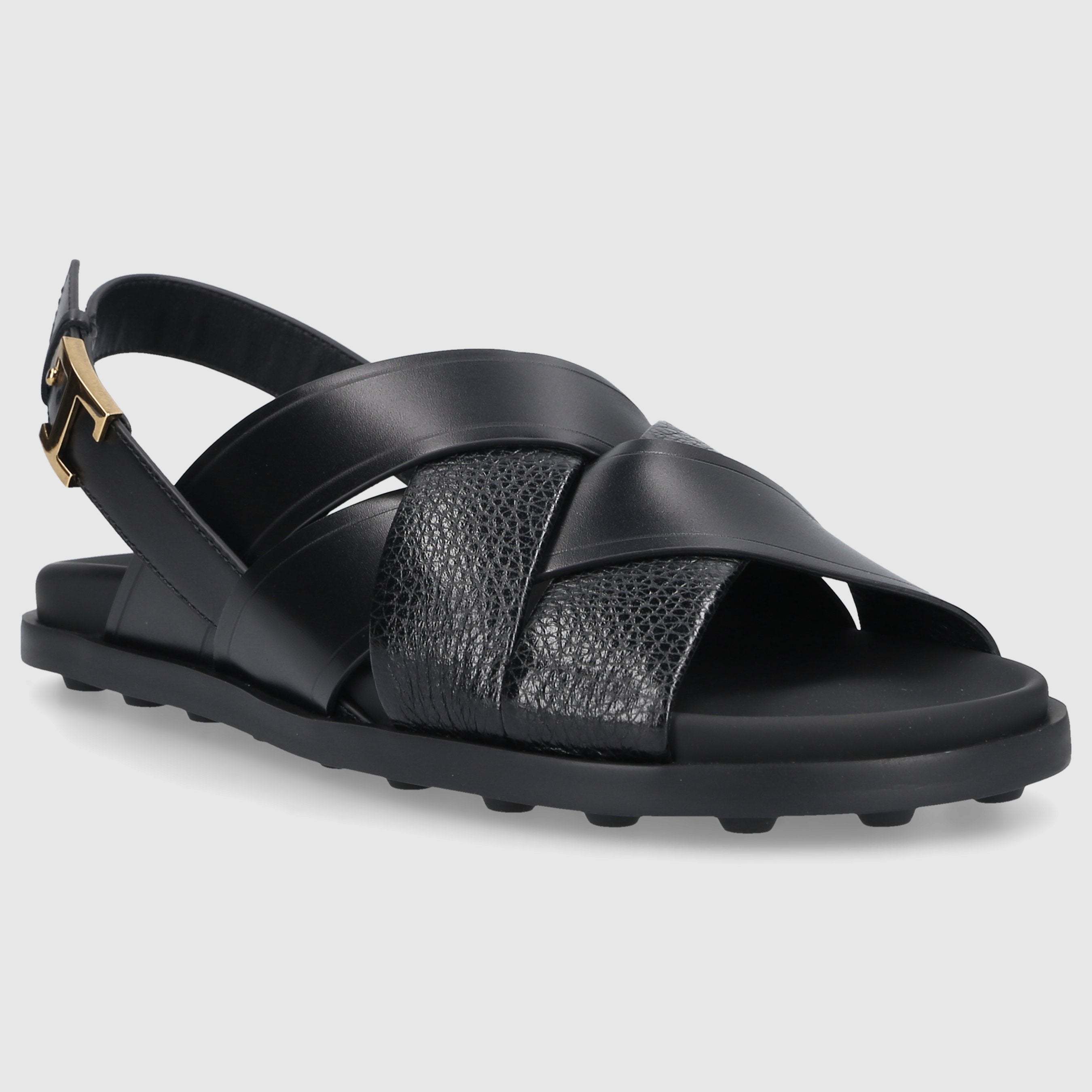 Tod's black flat sandals for women XXW68K0IA20T8NB999