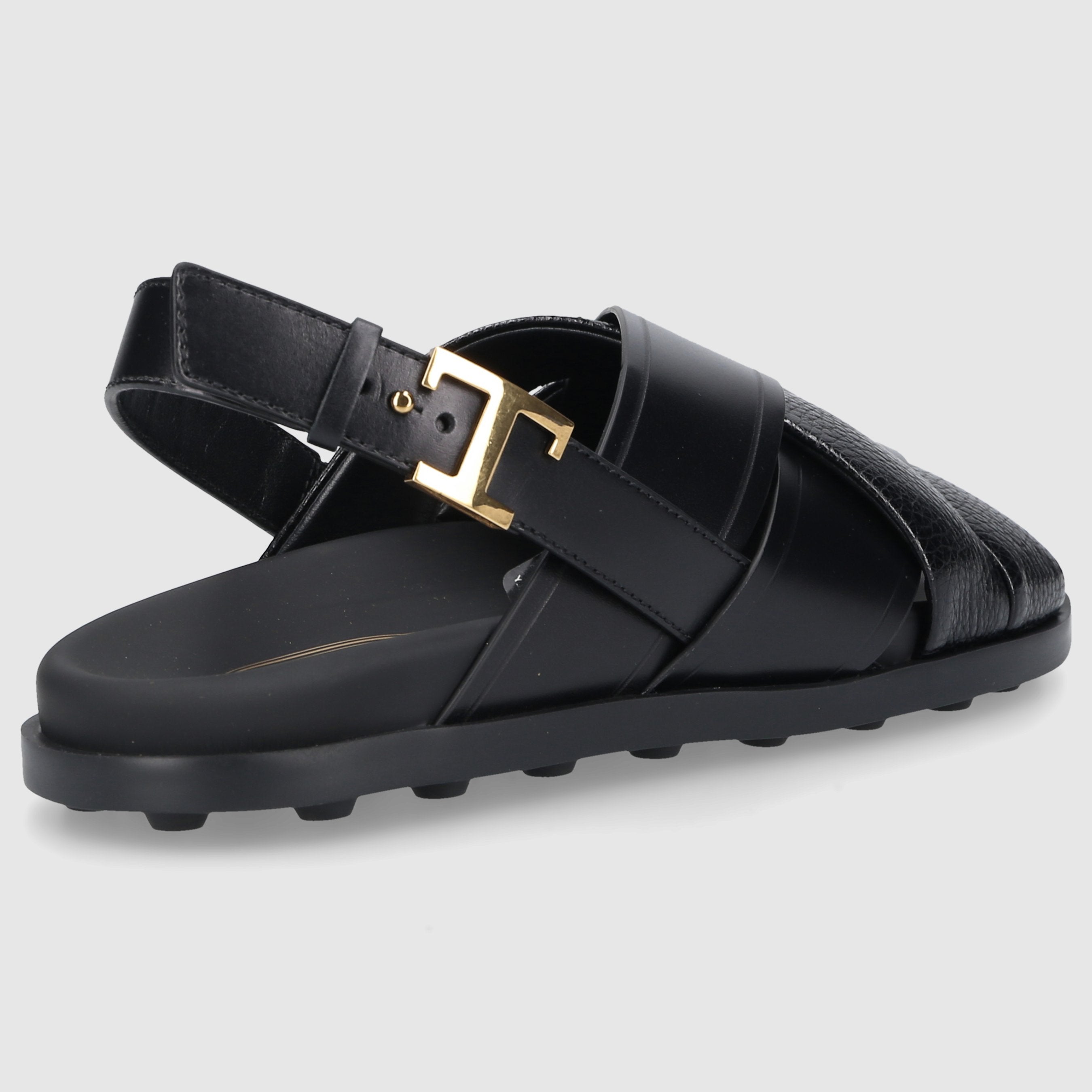 Tod's black flat sandals for women XXW68K0IA20T8NB999