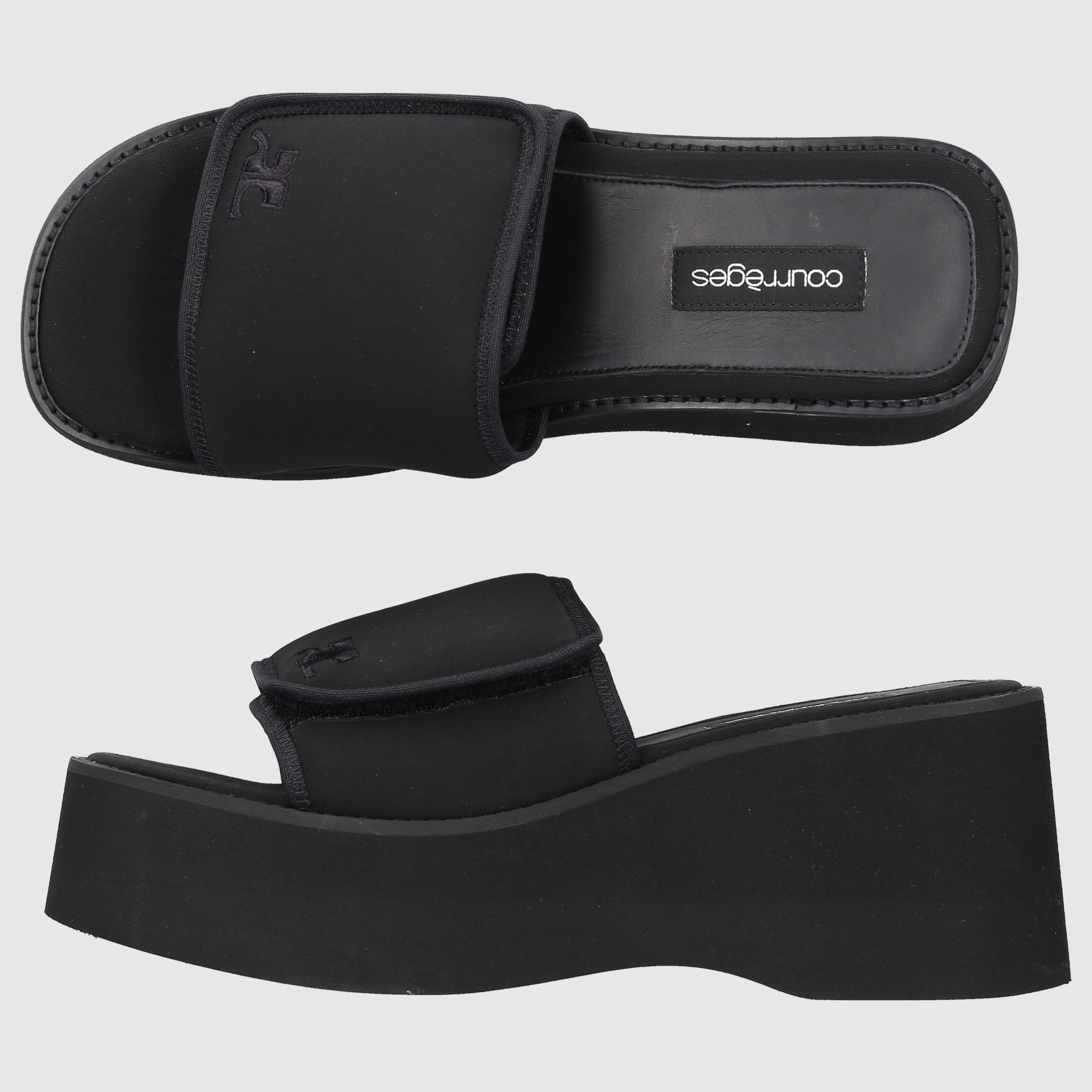 COURRÈGES W SANDALS FLAT 124SSD007NE00059999 Black
