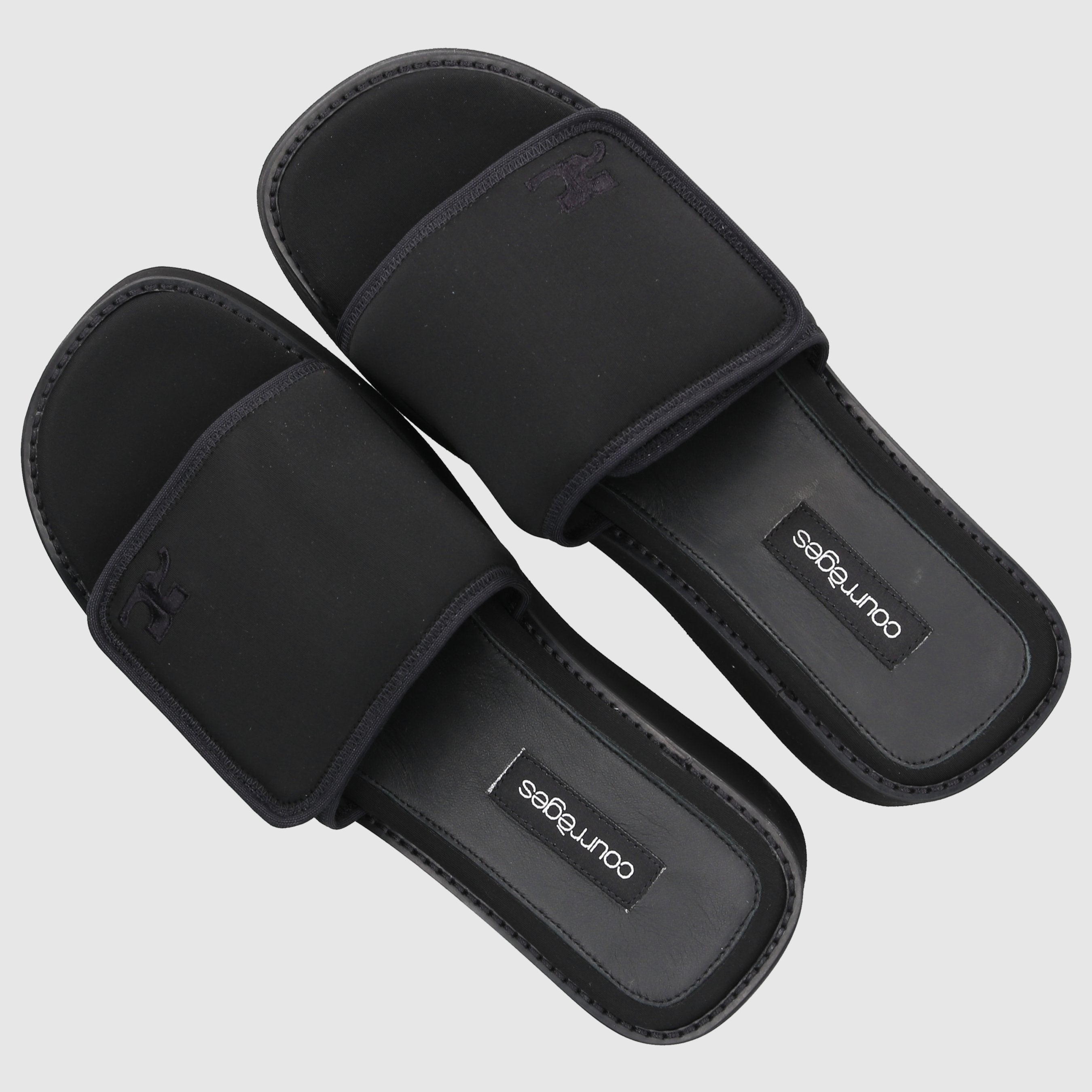 COURRÈGES W SANDALS FLAT 124SSD007NE00059999 Black