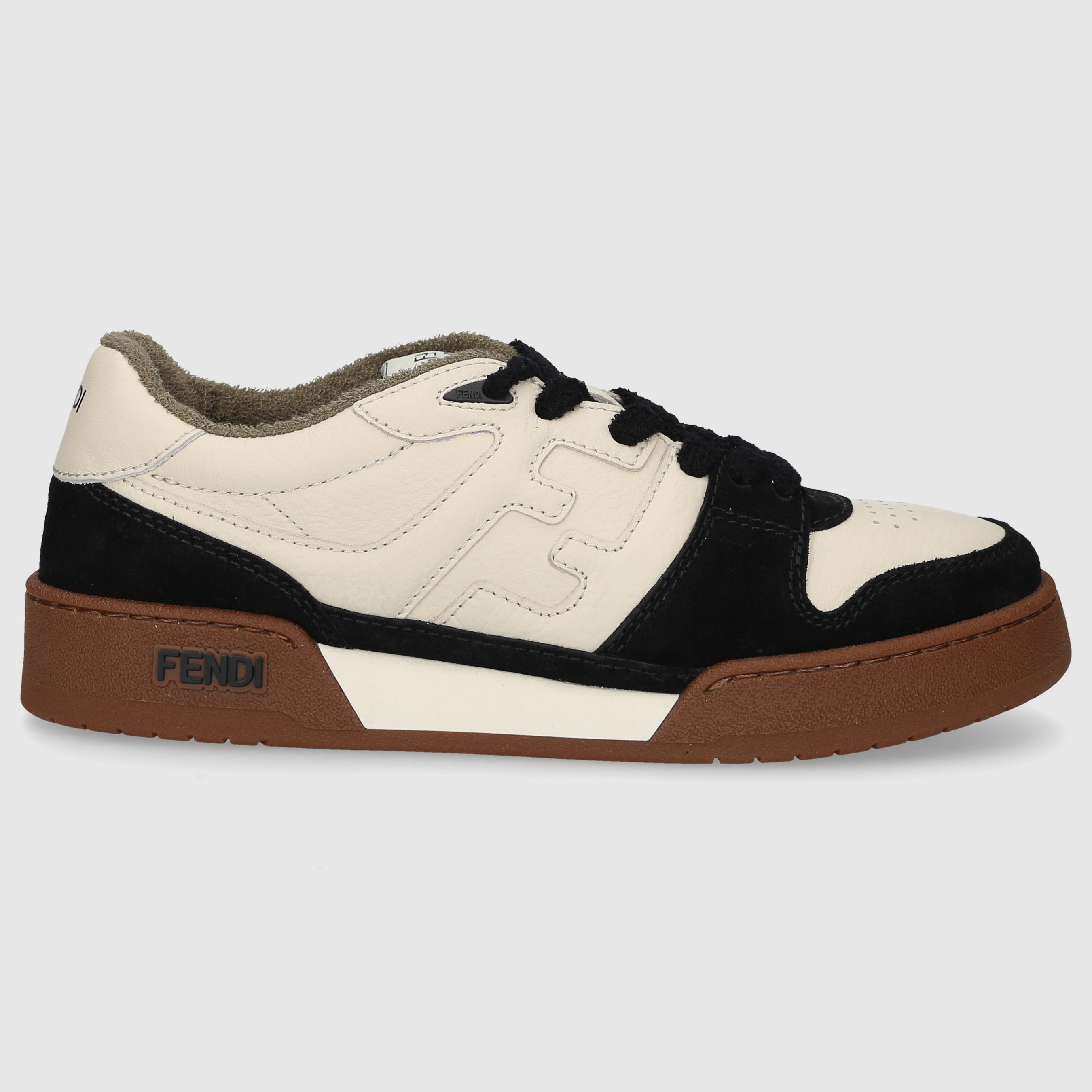 FENDI Women's Low Top Sneakers MATCH Calfskin White-Combo