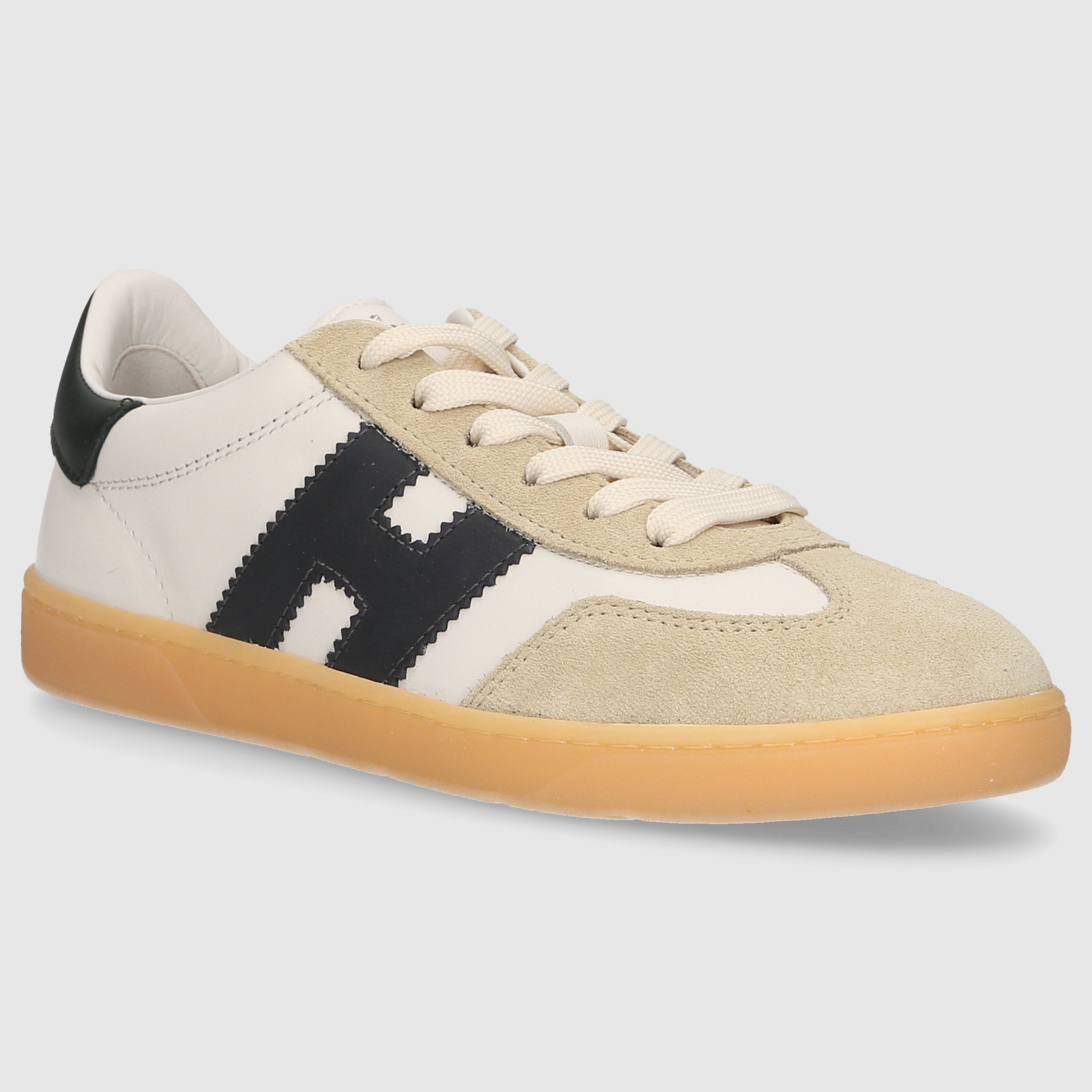 Hogan Damen Sneaker low HXW4760 Kalbsleder beige-weiß