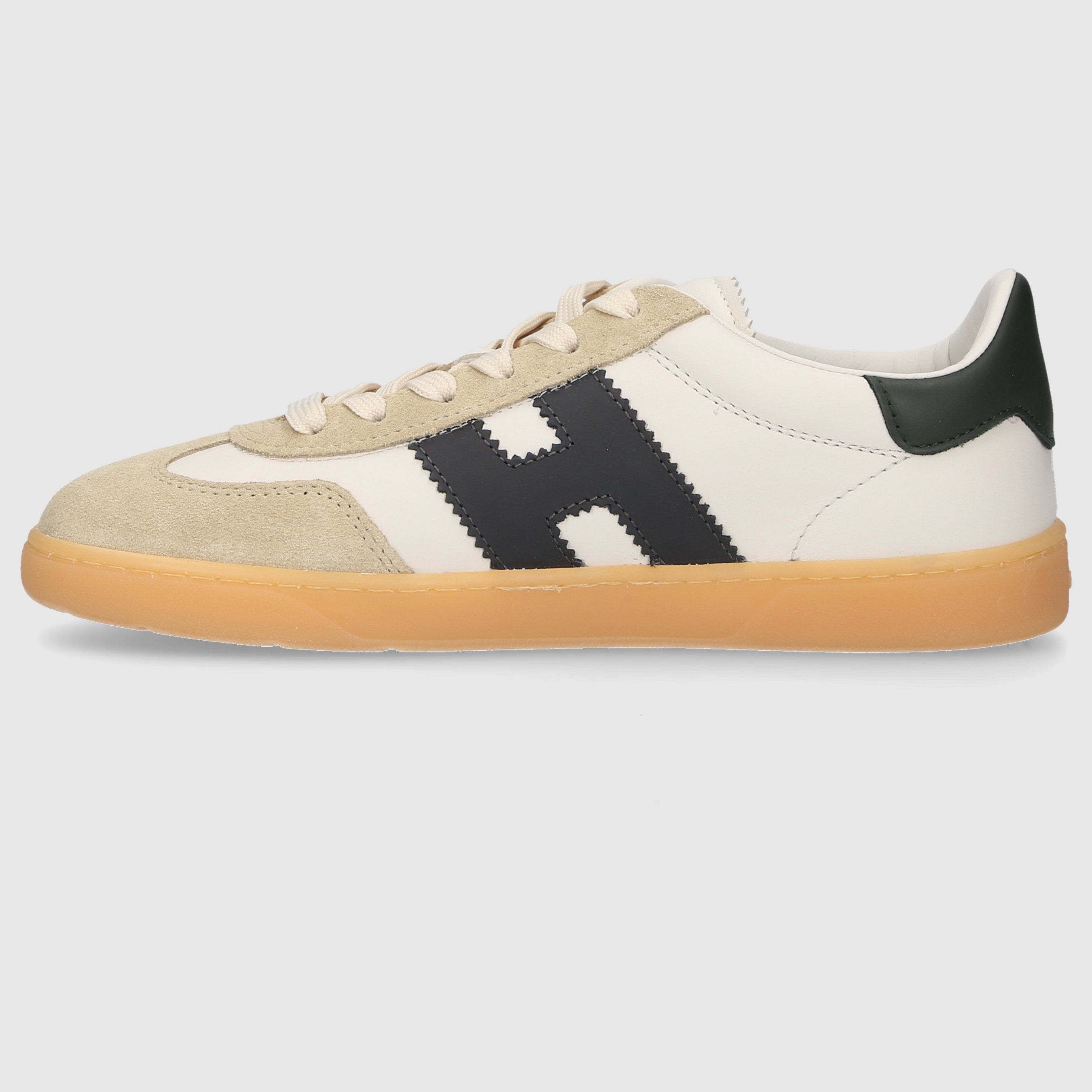 Hogan Damen Sneaker low HXW4760 Kalbsleder beige-weiß