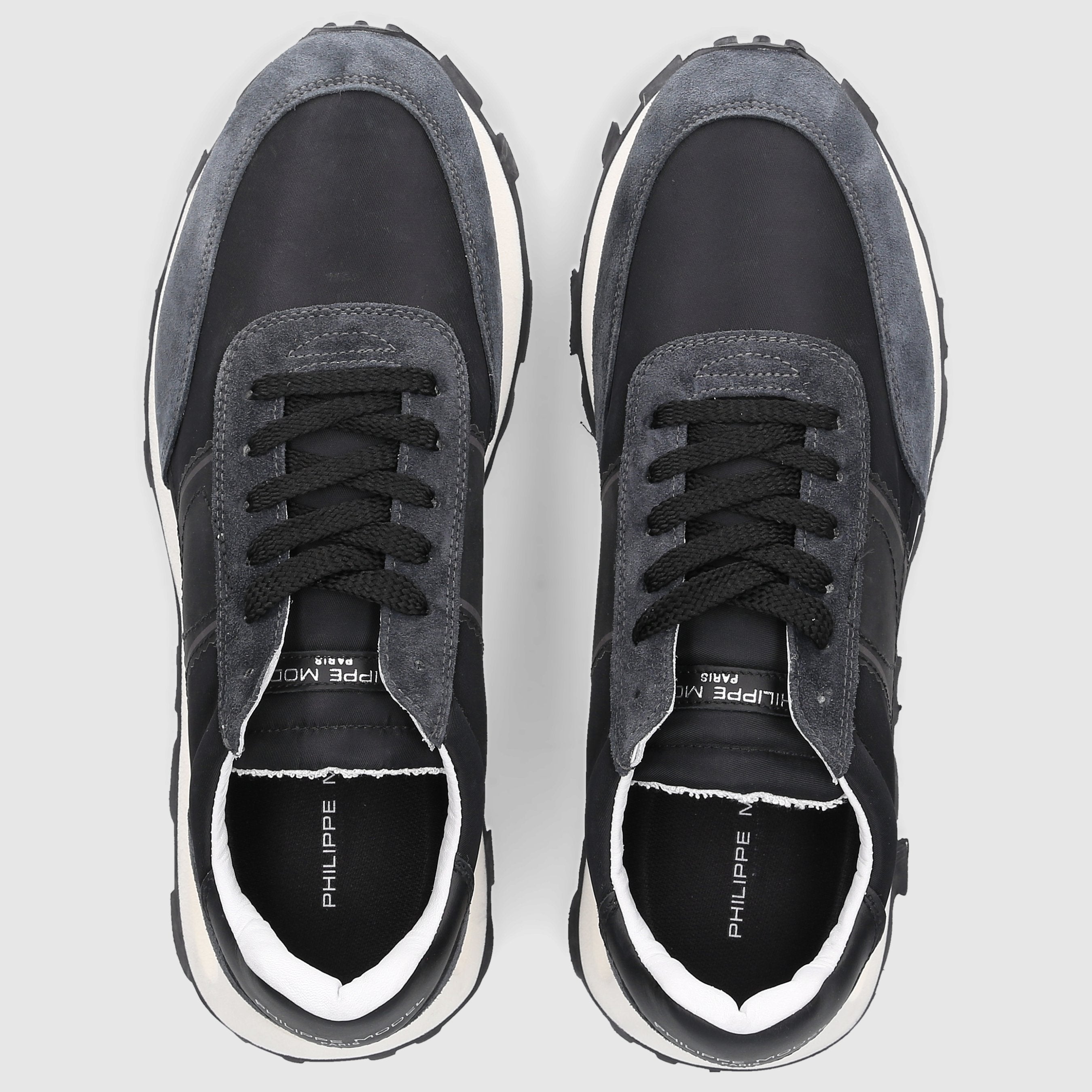 Philippe Model Herren Sneaker low TOUR Veloursleder schwarz-kombi