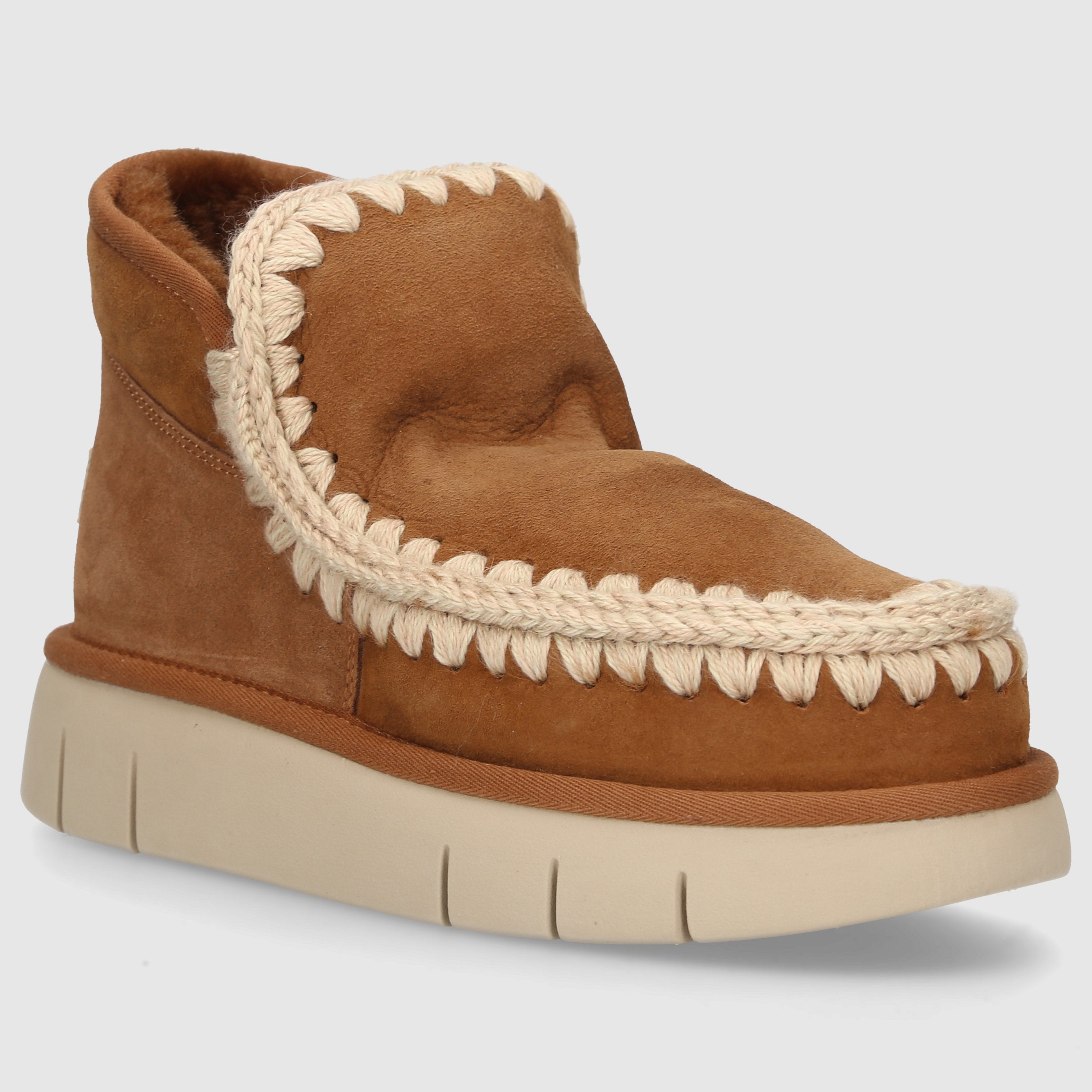 MOU Damen Sneaker Eskimo Bounce Veloursleder braun