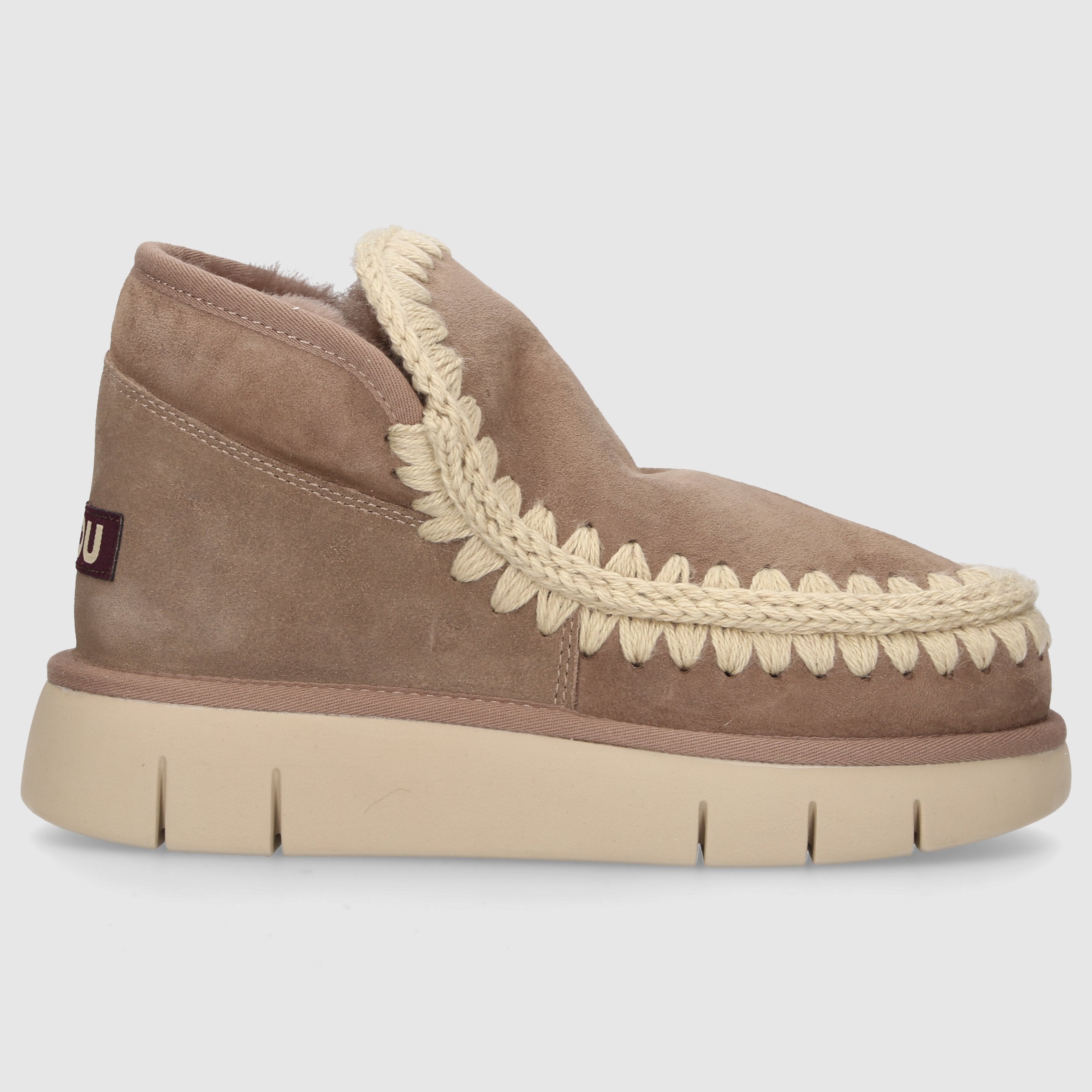 MOU Damen Sneaker Eskimo Bounce Veloursleder taupe