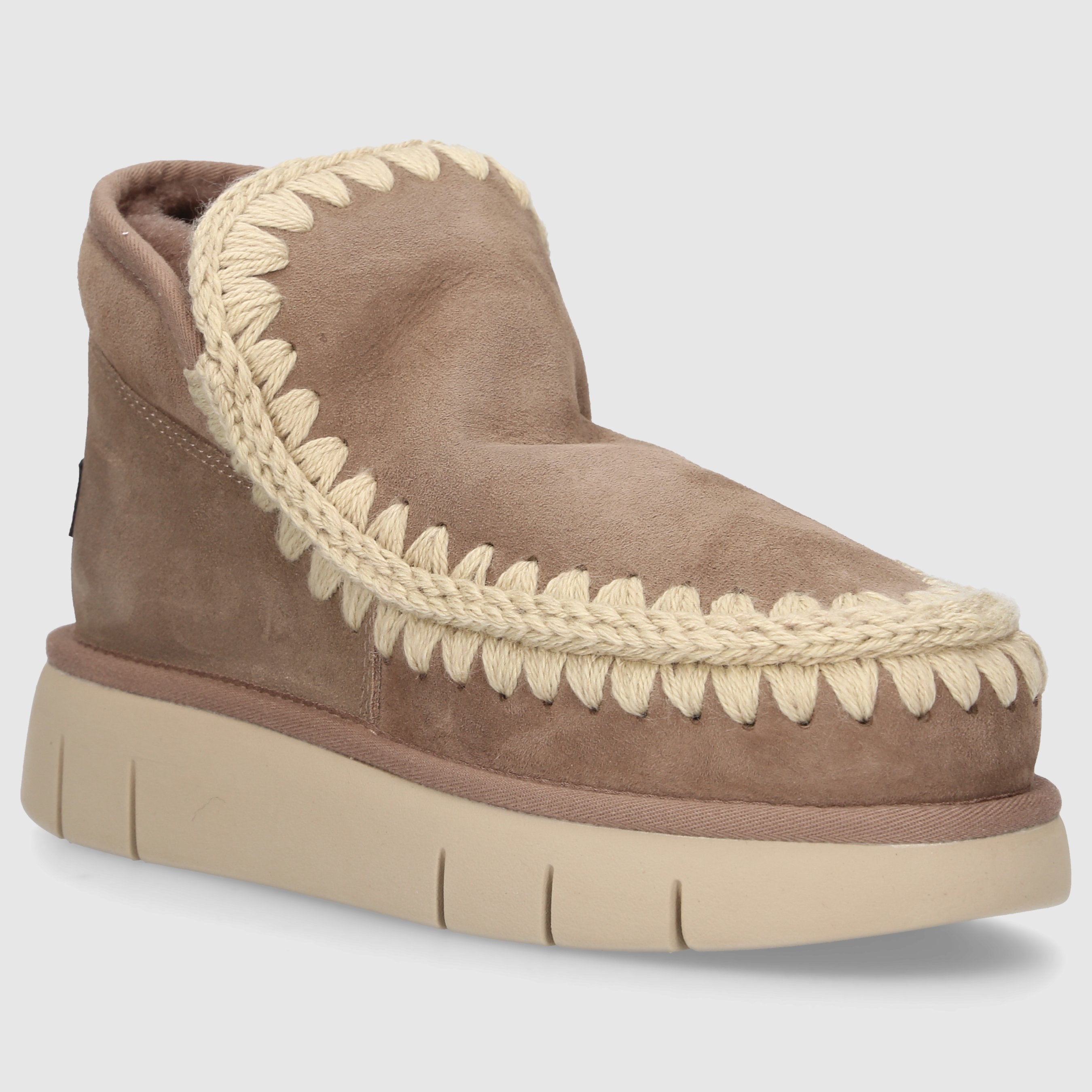 MOU Damen Sneaker Eskimo Bounce Veloursleder taupe
