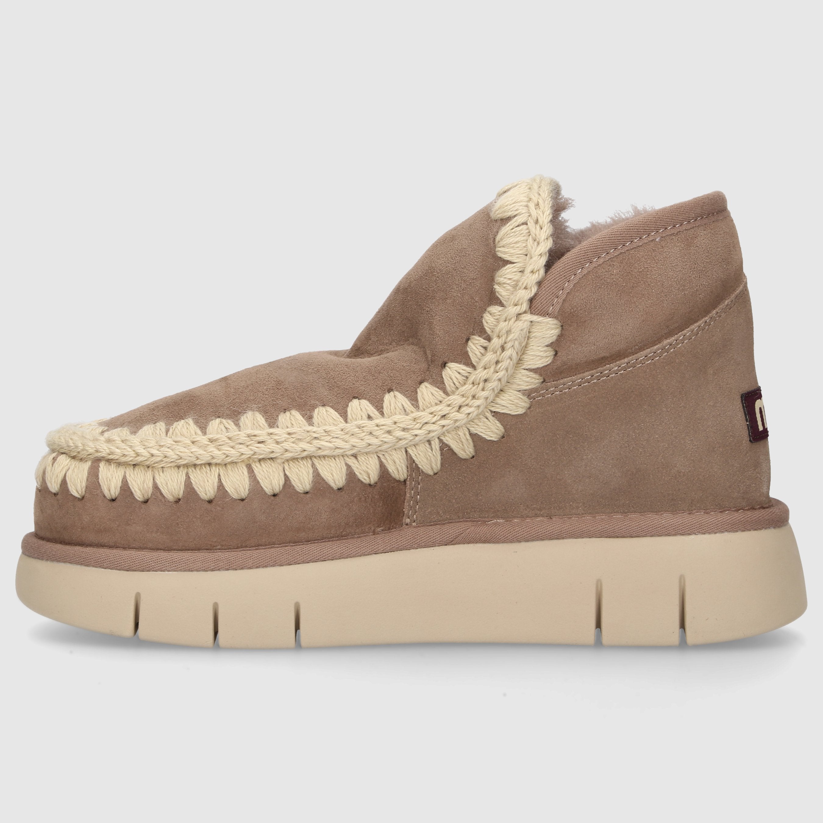 MOU Damen Sneaker Eskimo Bounce Veloursleder taupe