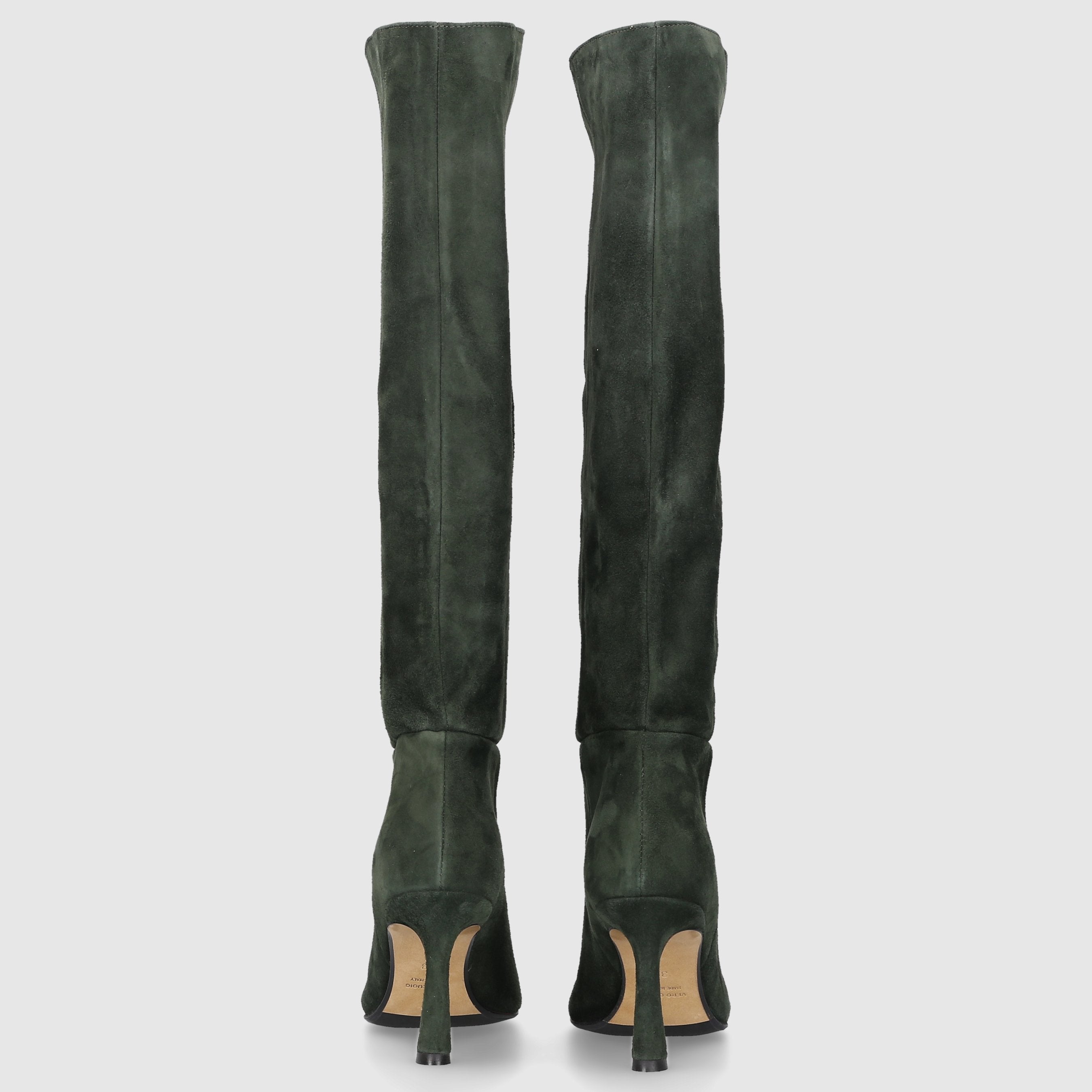 EN AVANT Damen Stiefel ST1676 Veloursleder grün
