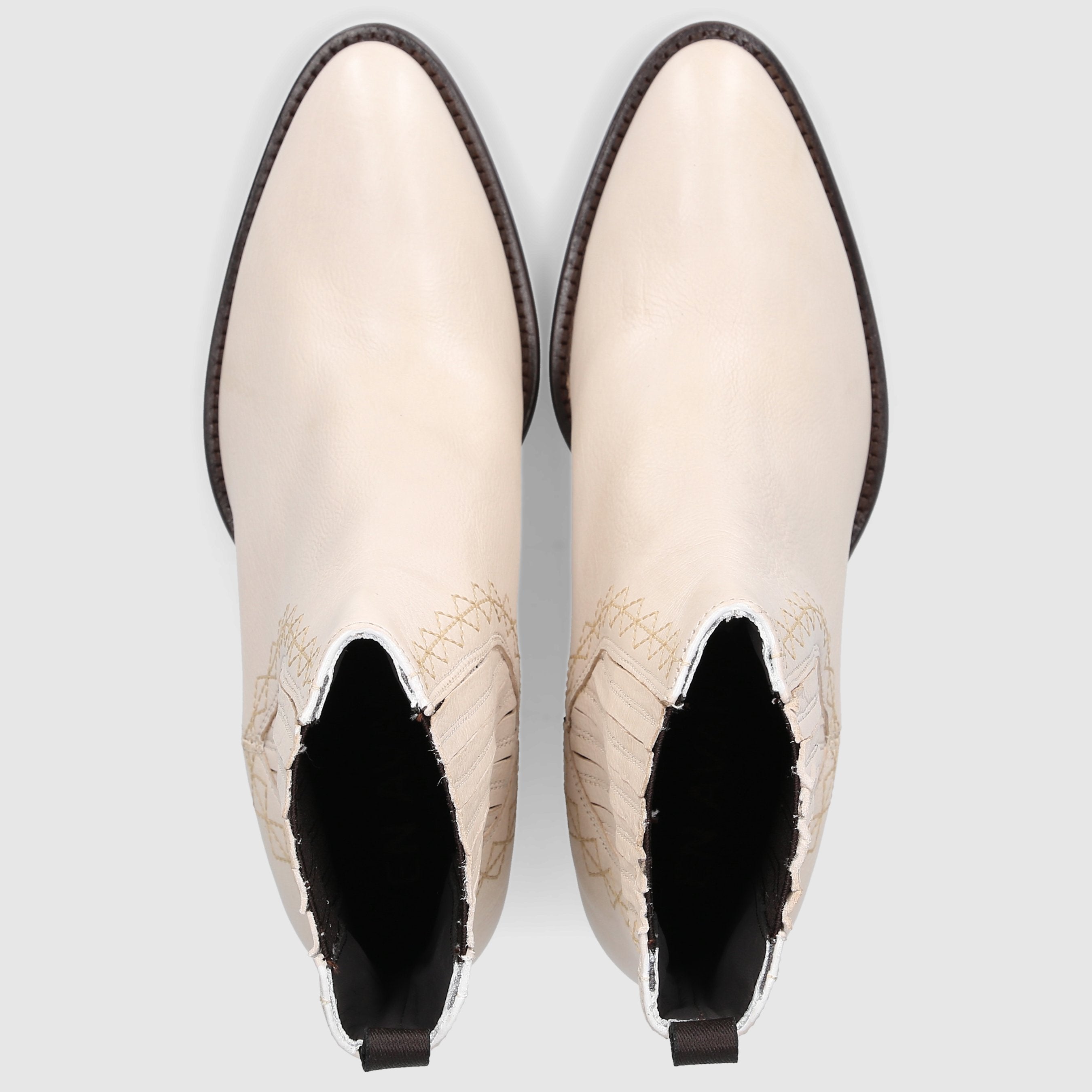 EN AVANT Ladies Chelsea Boot 702-22 Calf Leather Cream White
