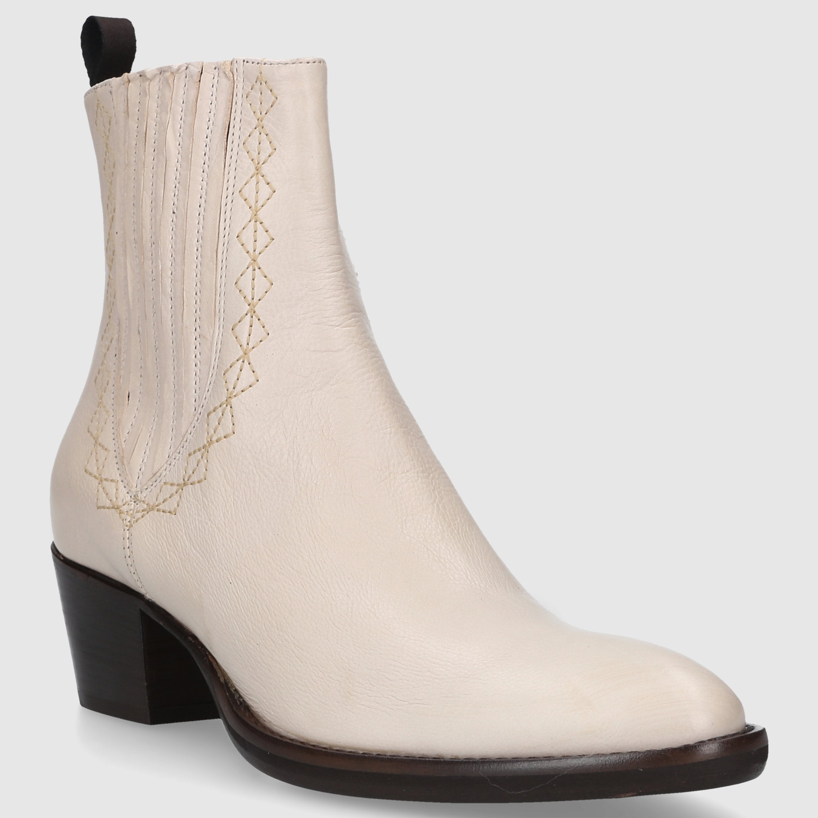 EN AVANT Ladies Chelsea Boot 702-22 Calf Leather Cream White