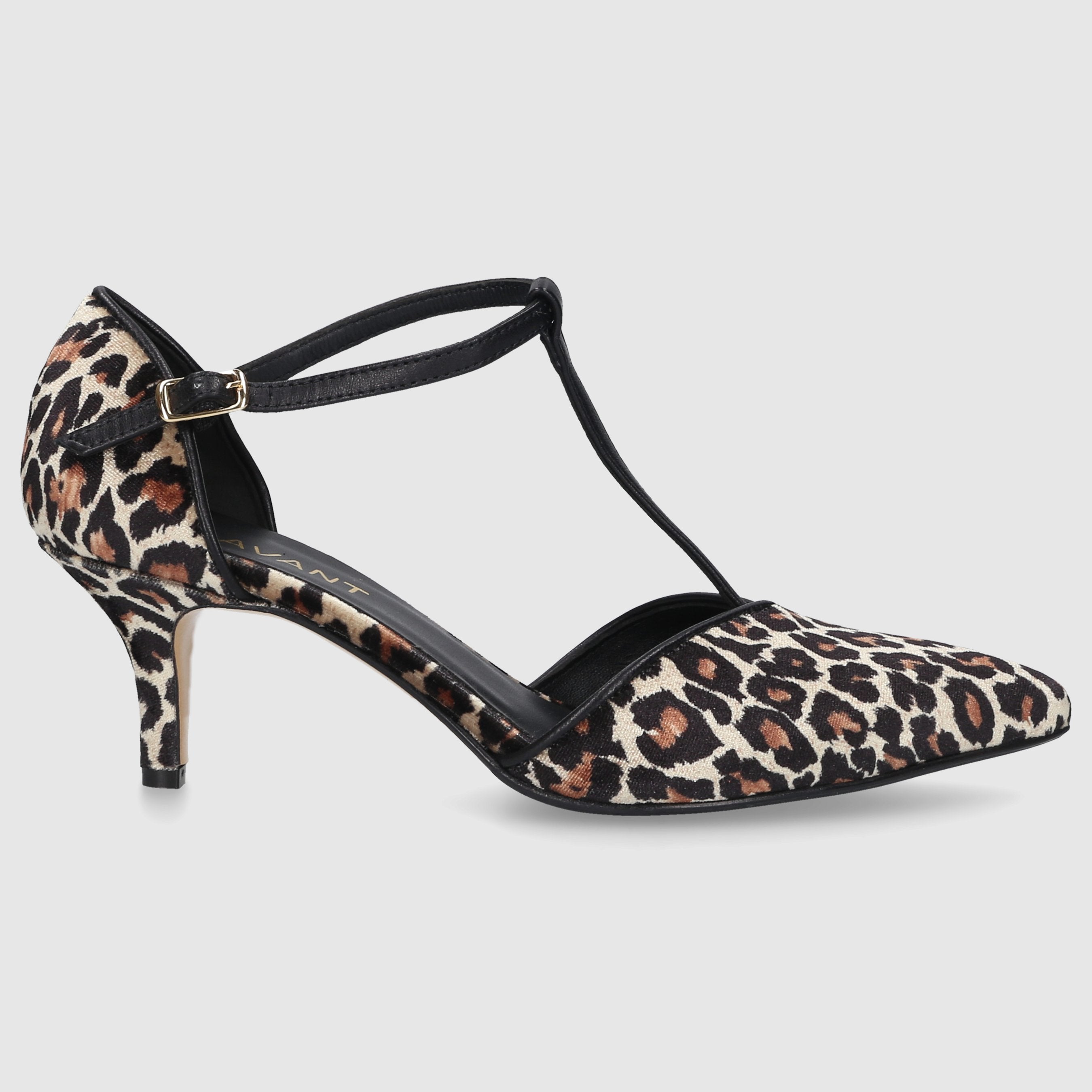EN AVANT Women's Pumps DE2413 Velvet Leopard Print