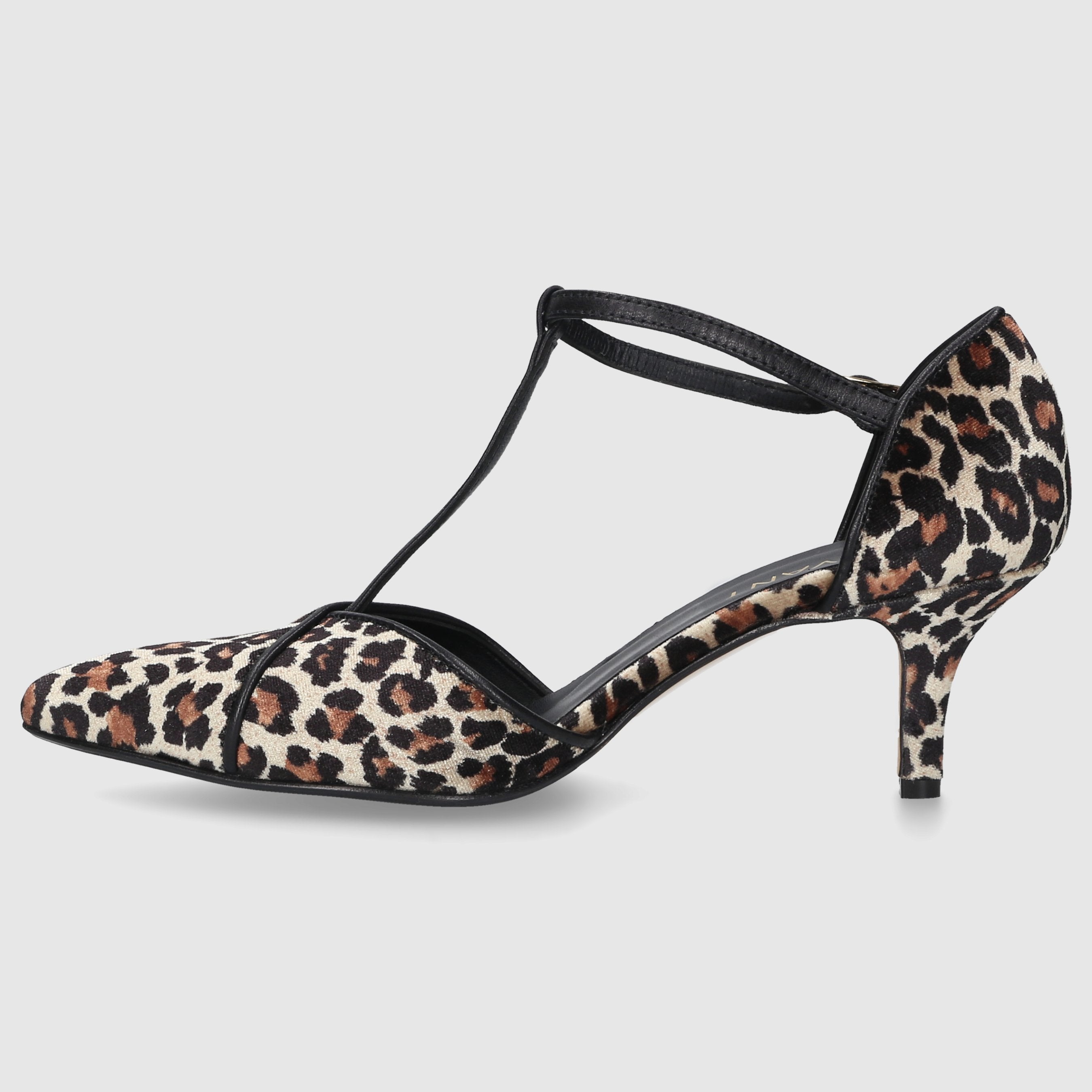 EN AVANT Women's Pumps DE2413 Velvet Leopard Print