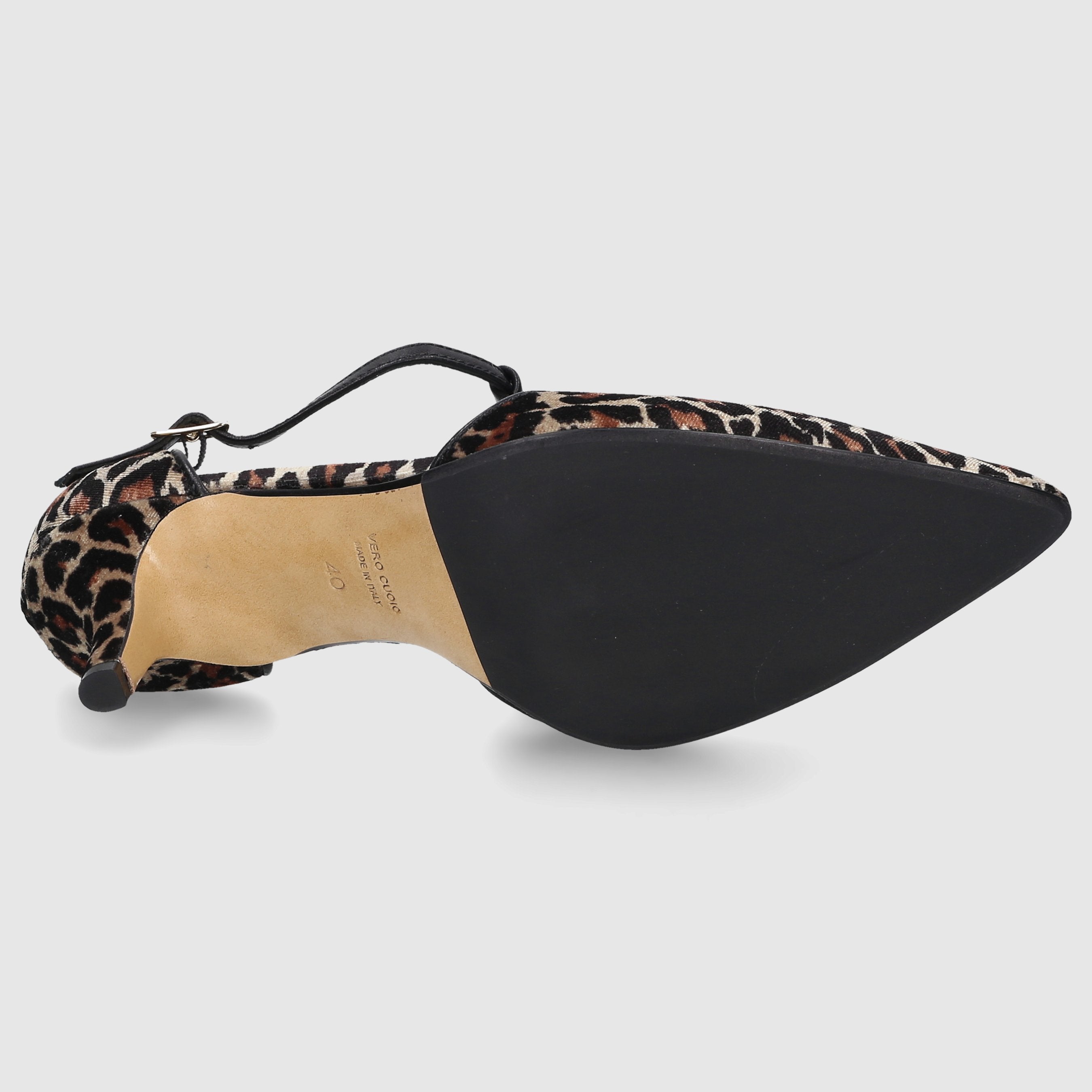 EN AVANT Women's Pumps DE2413 Velvet Leopard Print