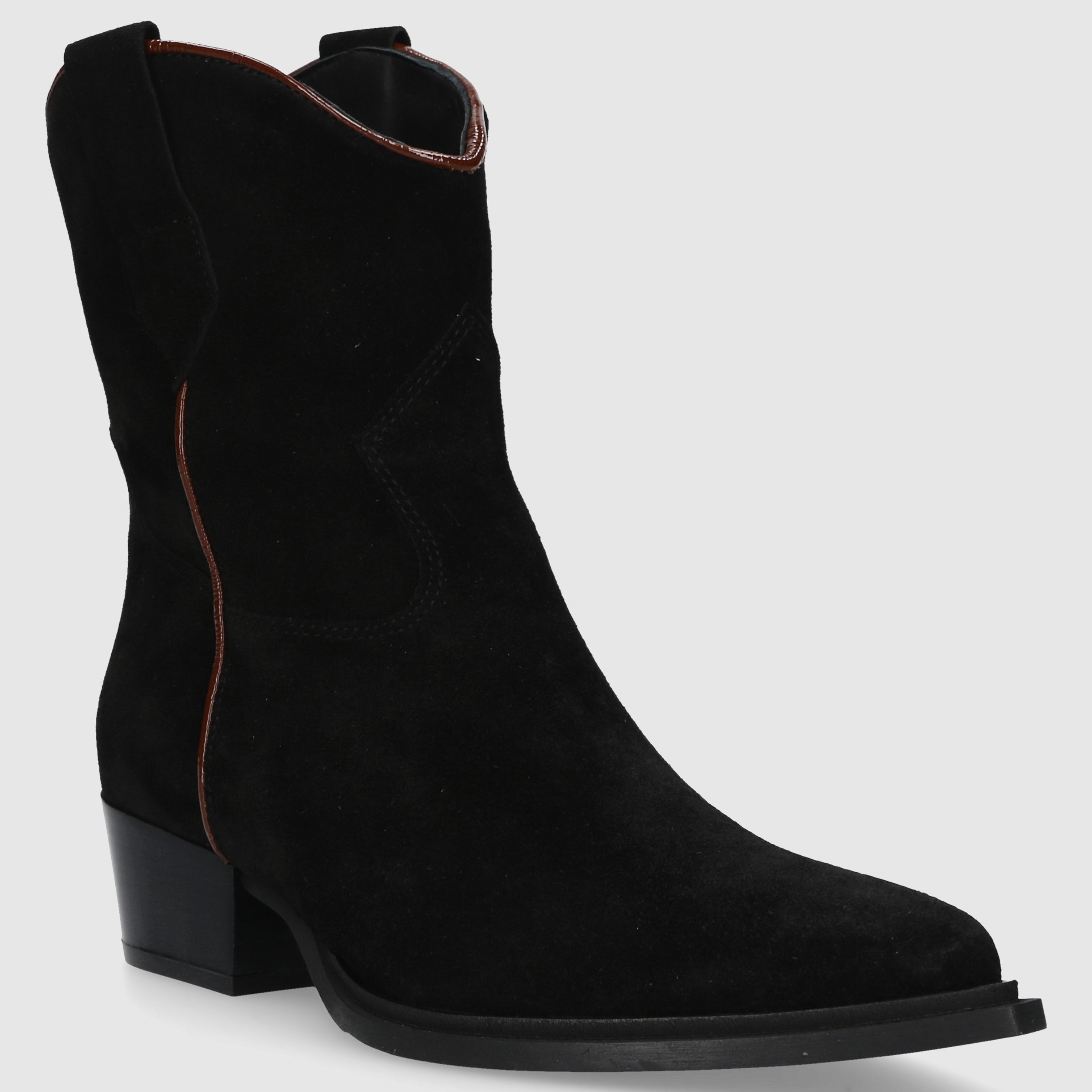 EN AVANT Women's Ankle Boots 3901 Suede Black-Combo