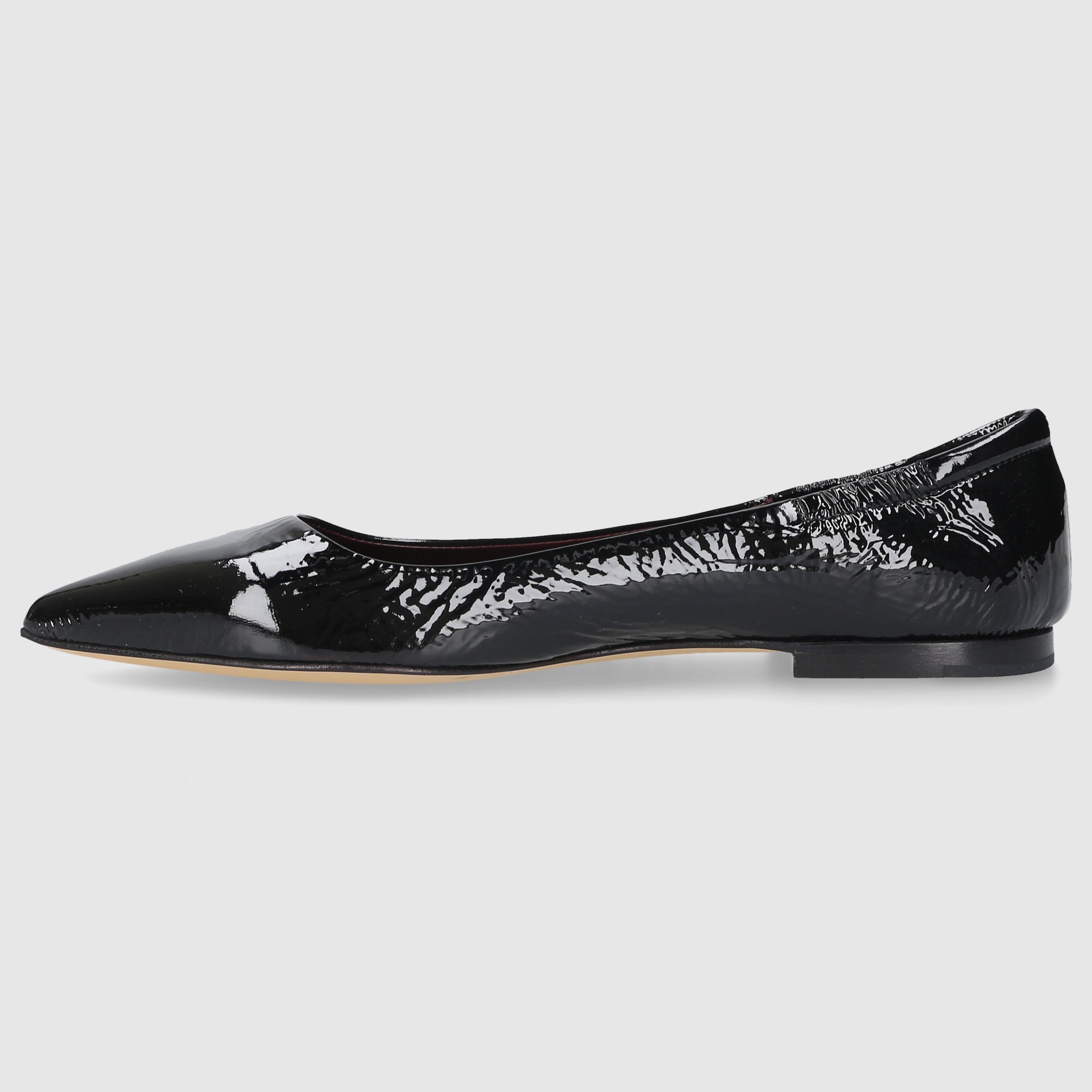 Apple D`OR ladies ballerinas 1720Y black patent leather