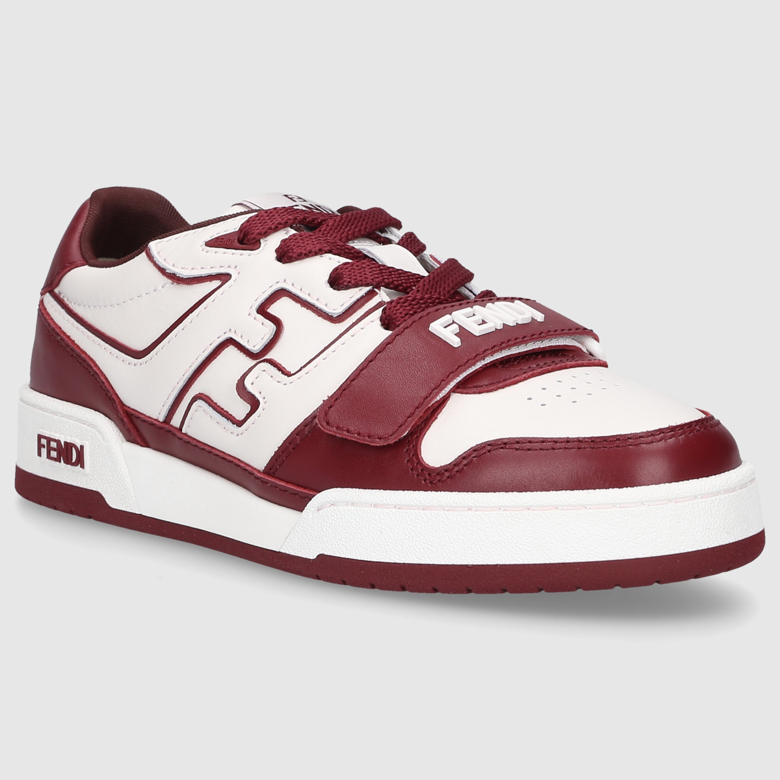 FENDI Women's Low Top Sneakers MATCH Calfskin White-Combo