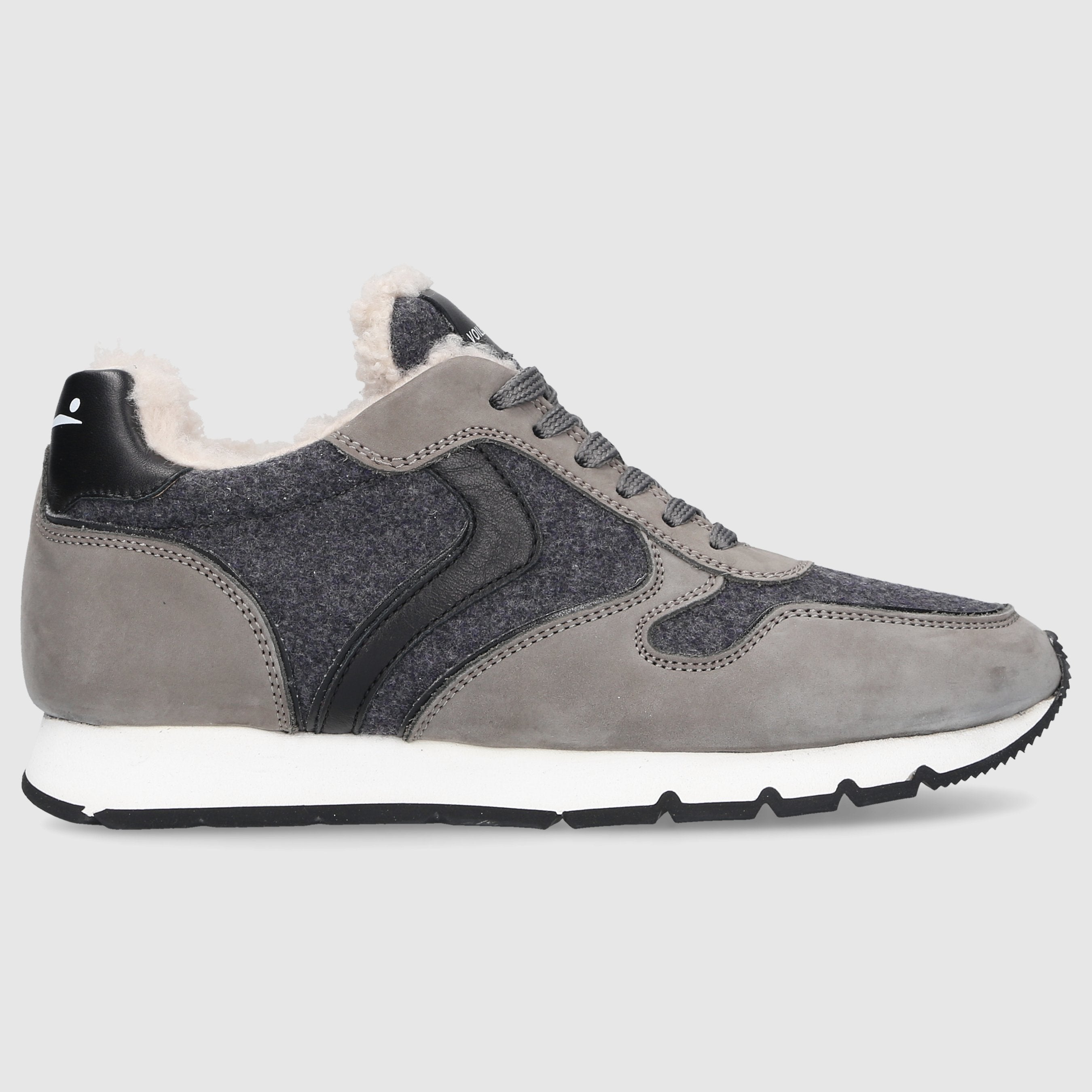 VOILE BLANCHE Women's Low-Top Sneakers JULIA Nubuck Grey-Combo