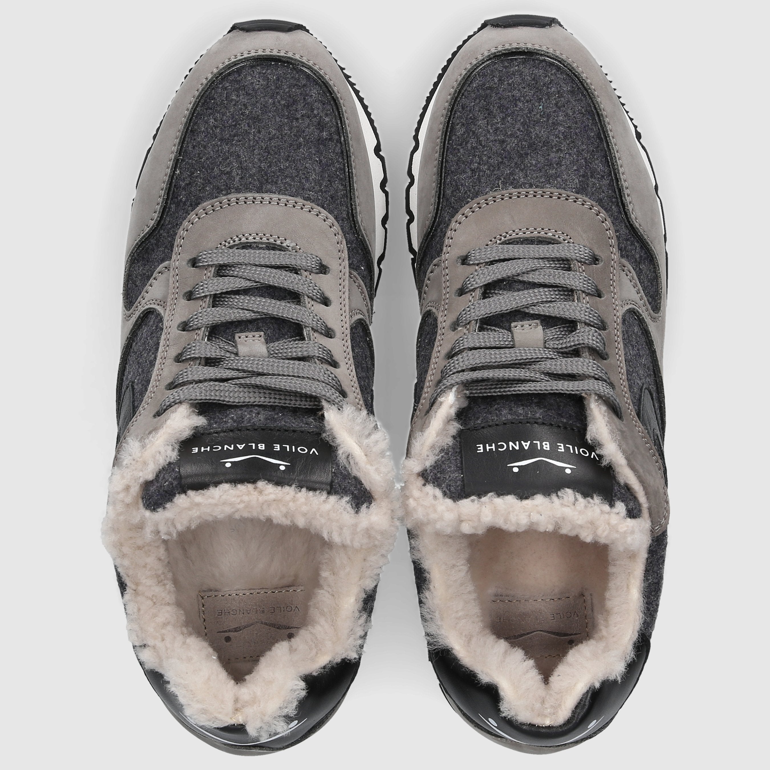 VOILE BLANCHE Women's Low-Top Sneakers JULIA Nubuck Grey-Combo