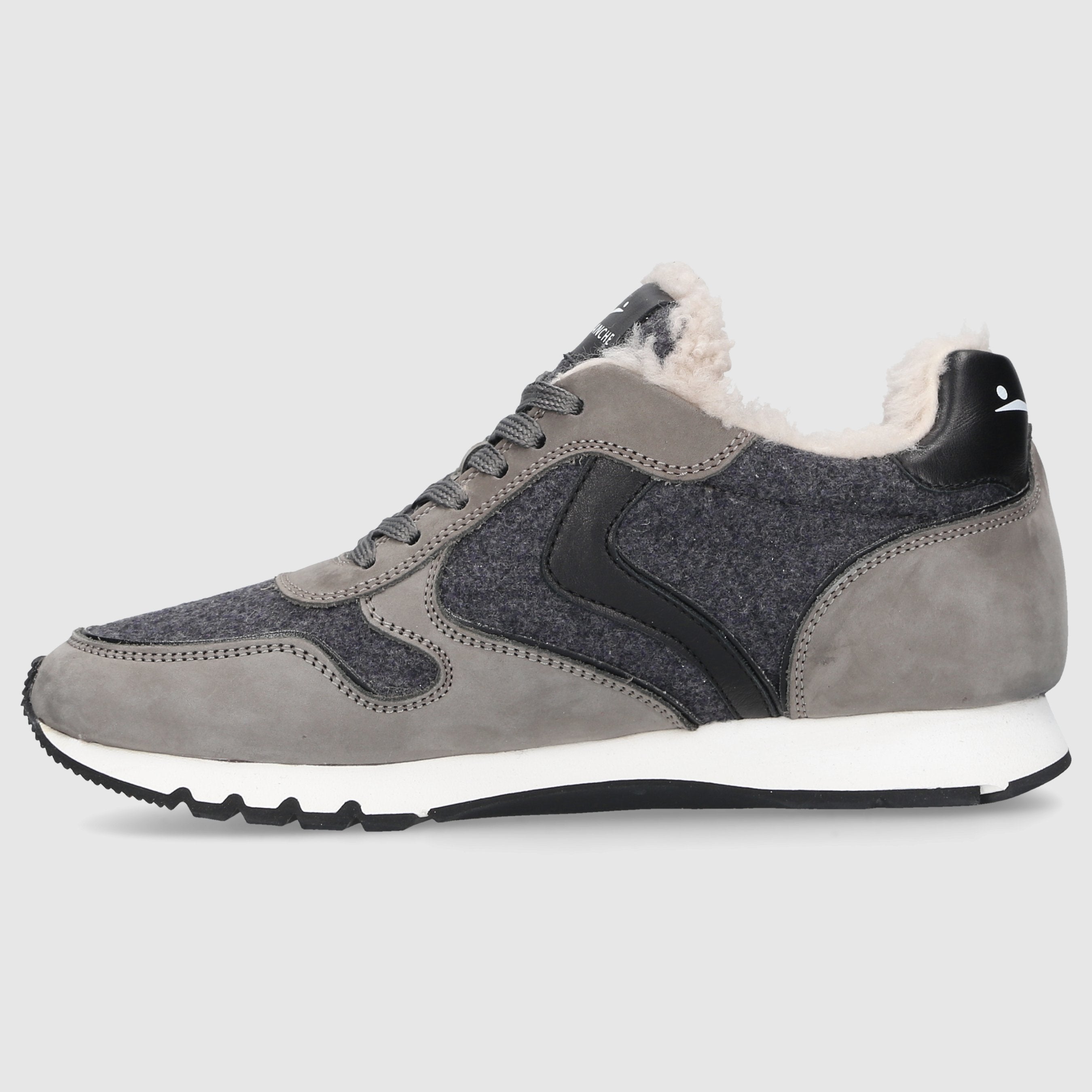 VOILE BLANCHE Women's Low-Top Sneakers JULIA Nubuck Grey-Combo