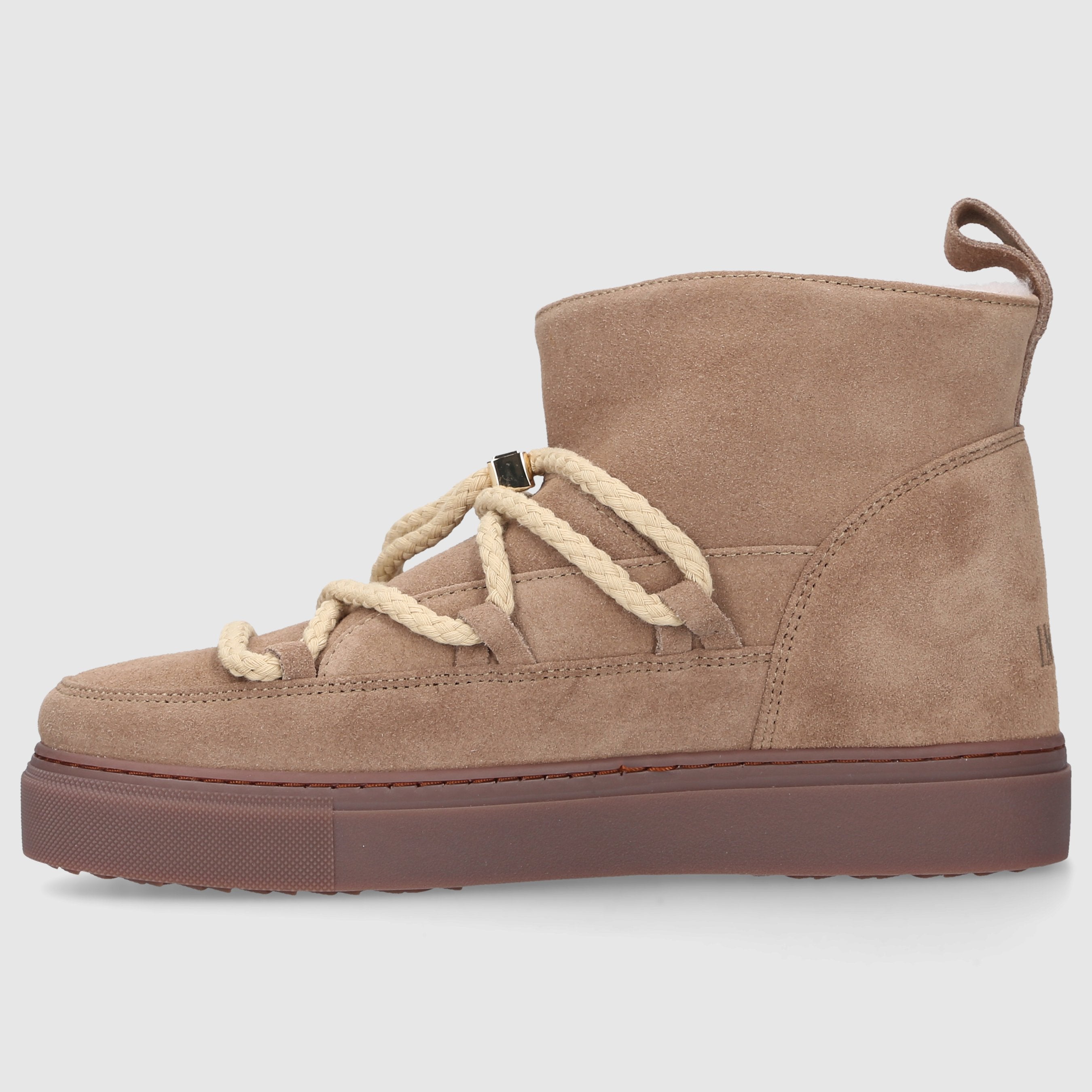 INUIKII Damen Stiefeletten CLASSIC LOW Veloursleder beige