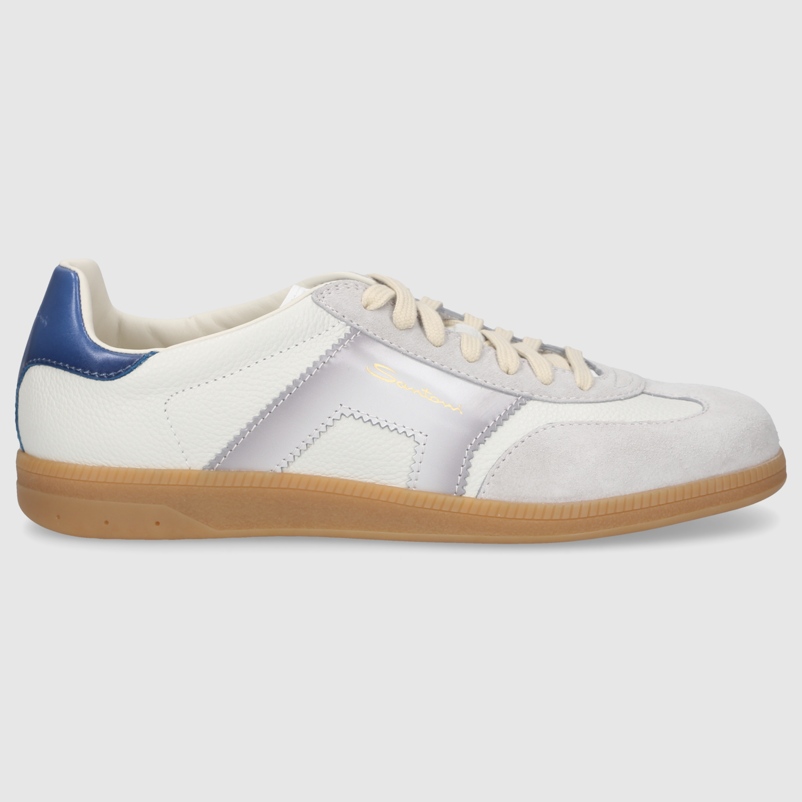 Santoni Herren Sneaker MBPL21965FARCNOC WEISS-GRAU