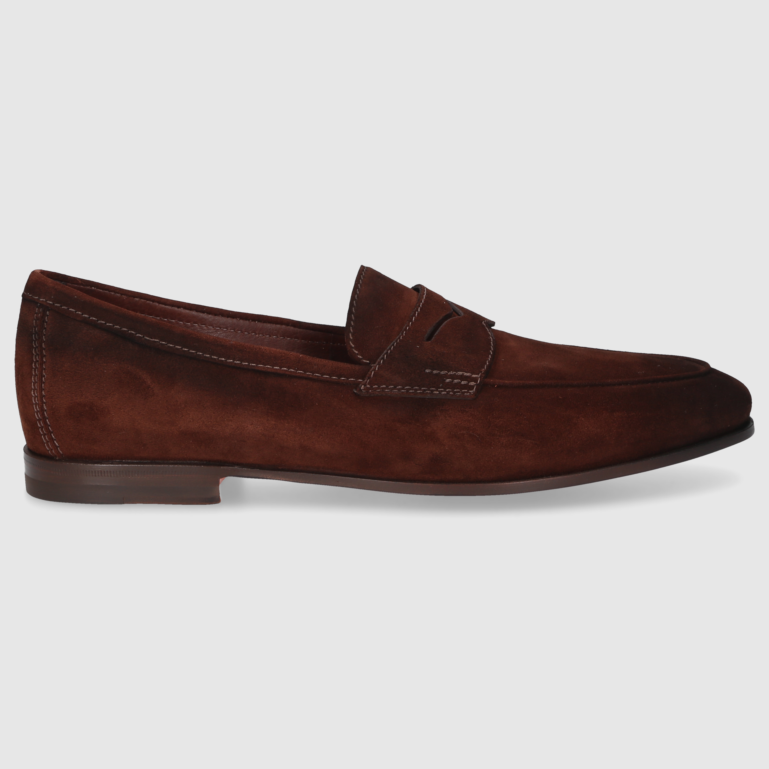 Santoni men's moccasins MCNC18837SA4SEAA DK-BROWN