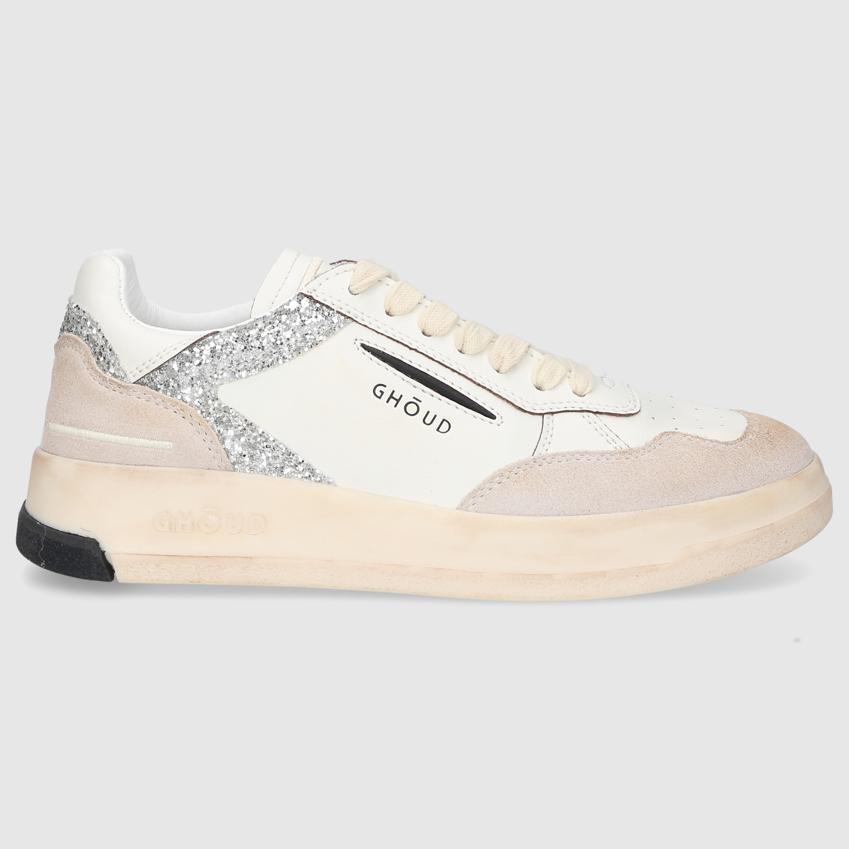 GHOUD Damen Sneaker TBLWLS36 WEISS-SILBER