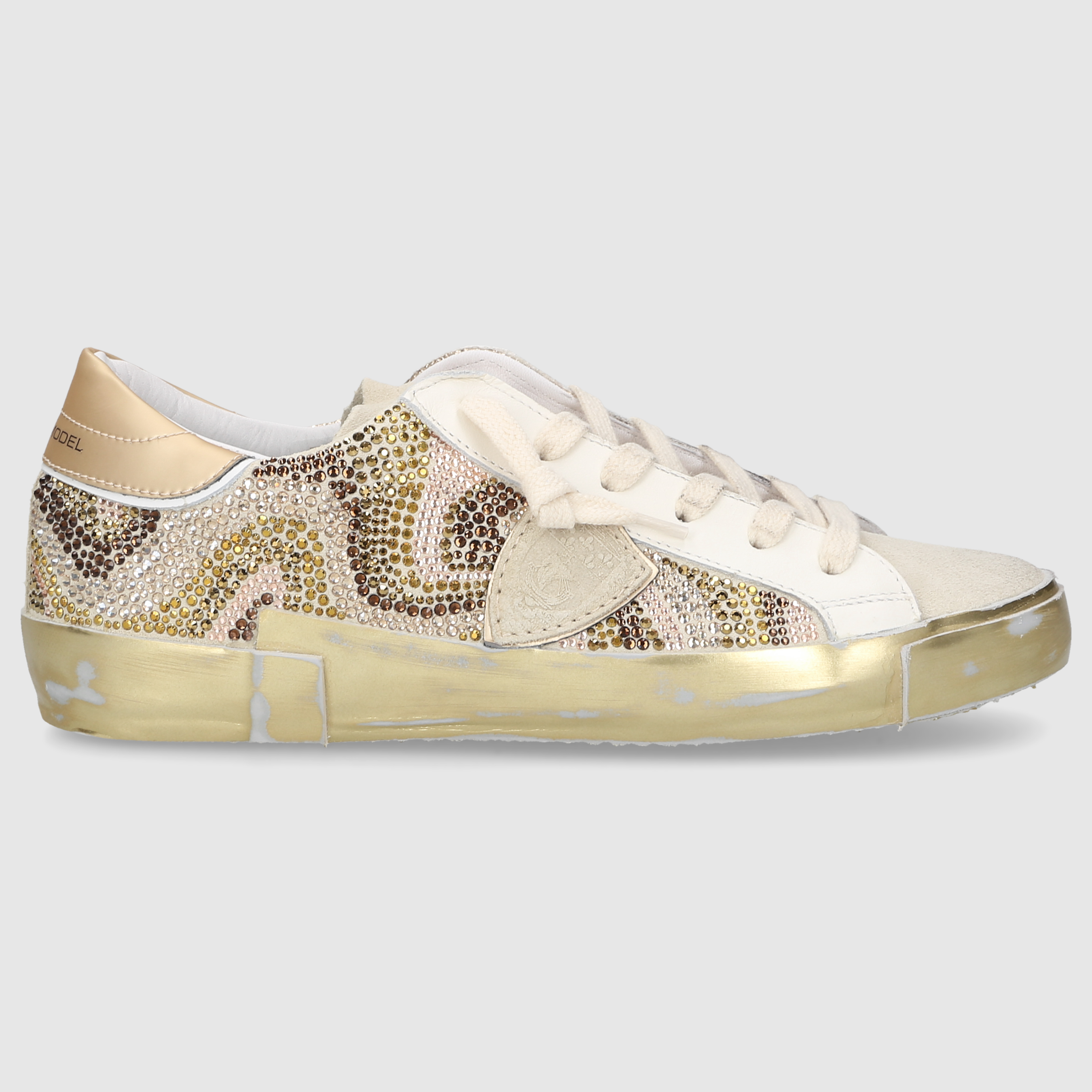 Philippe Model women's sneakers PRLD BEIGE-GOLD