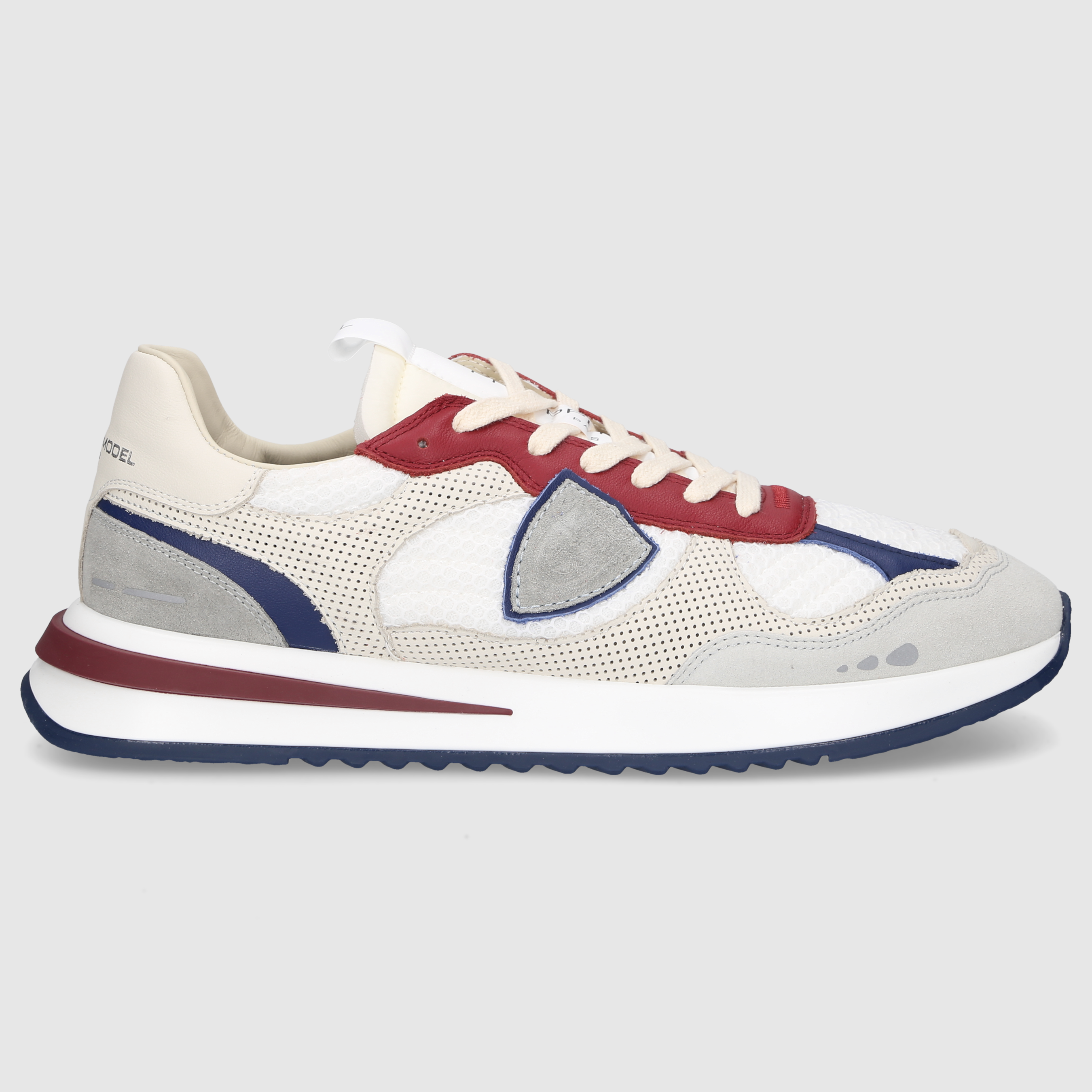 Philippe Model Herren Sneaker OYLU WEISS-BORDEAUX