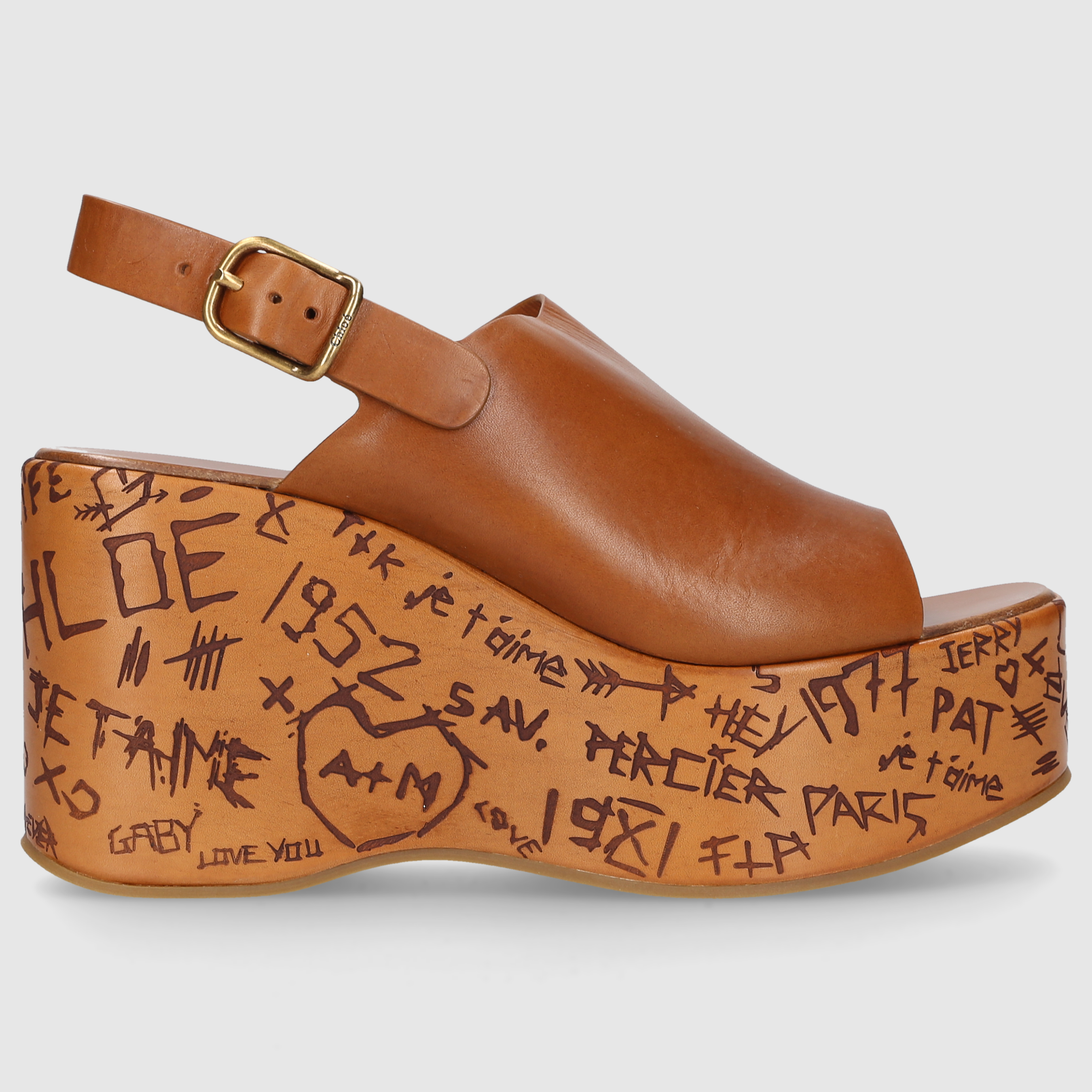 Chloé W SANDALS HEELED CHC25U10GLU27T Brown